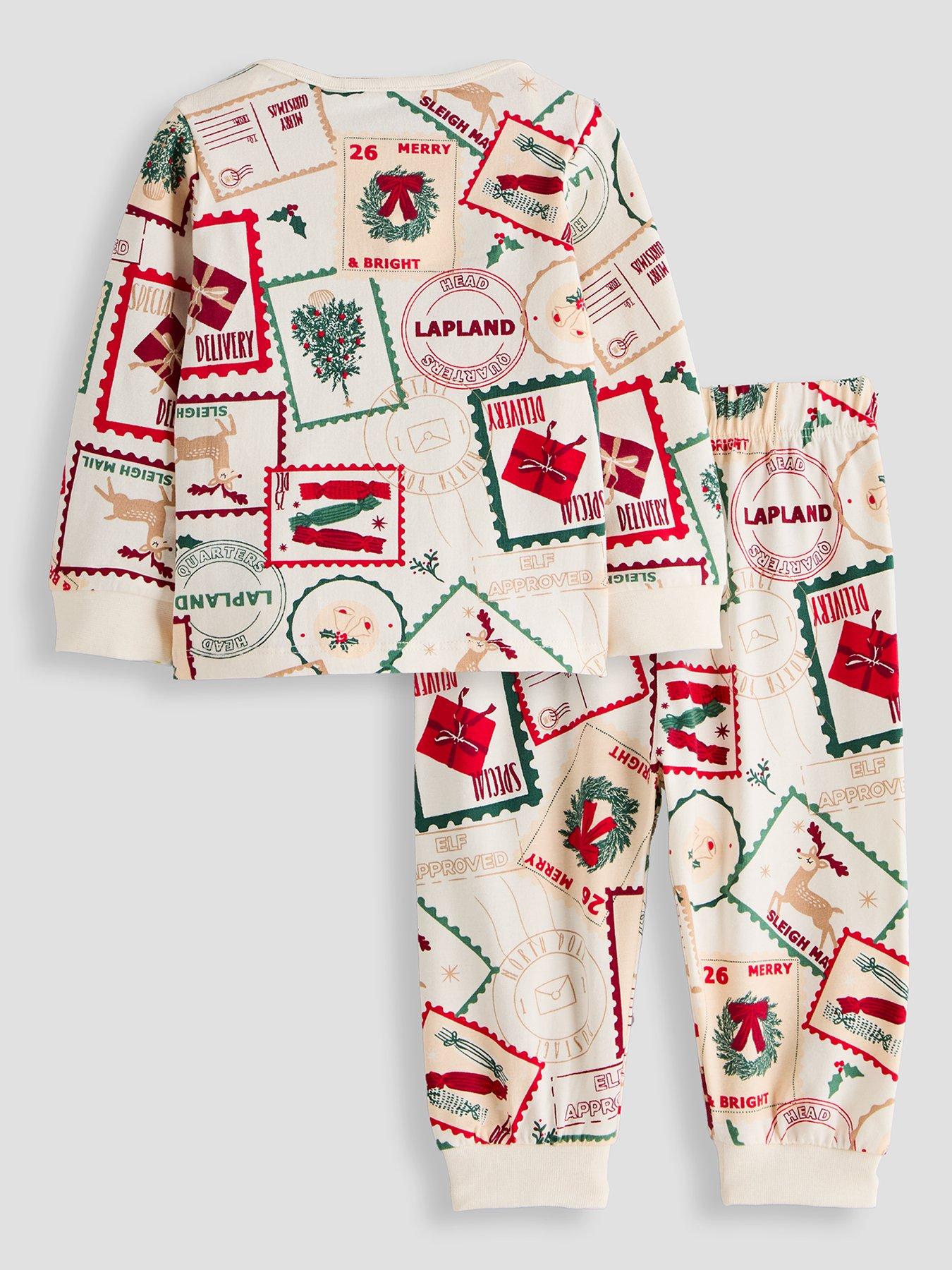 Image 3 of 6 of The Very Collection Baby Family Festive Postcard Pyjama Set (0-3 months - 18-24 months) - Multi