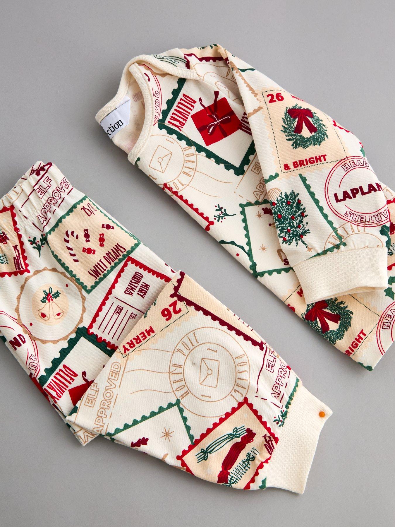 Image 4 of 6 of The Very Collection Baby Family Festive Postcard Pyjama Set (0-3 months - 18-24 months) - Multi