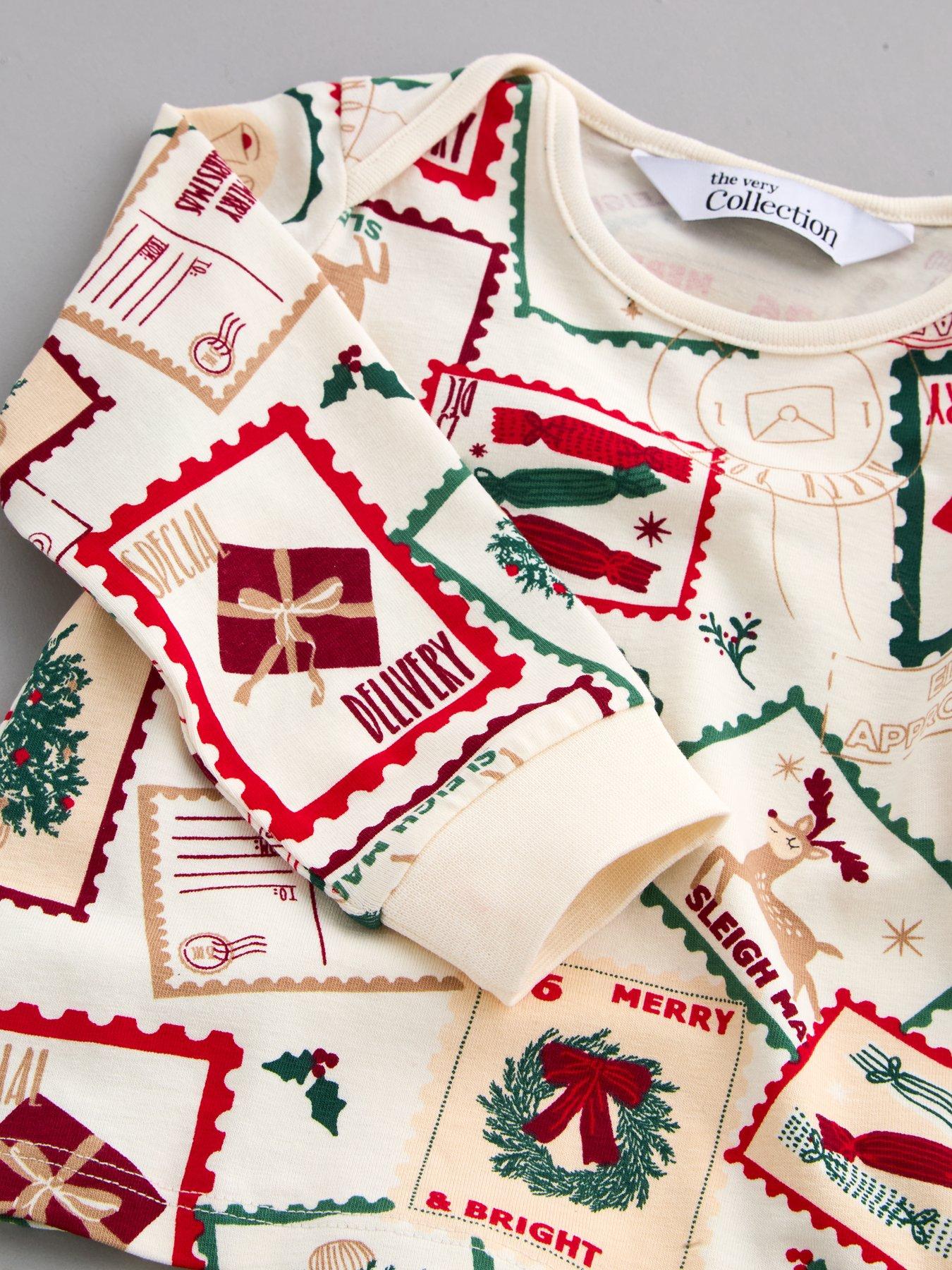 Image 5 of 6 of The Very Collection Baby Family Festive Postcard Pyjama Set (0-3 months - 18-24 months) - Multi