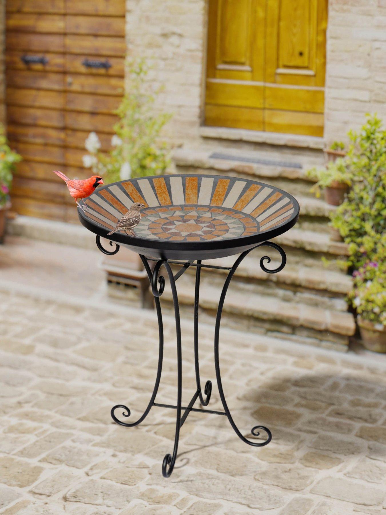 Image 1 of 2 of Panacea Rustic Italia Mosaic Tile Bird Bath