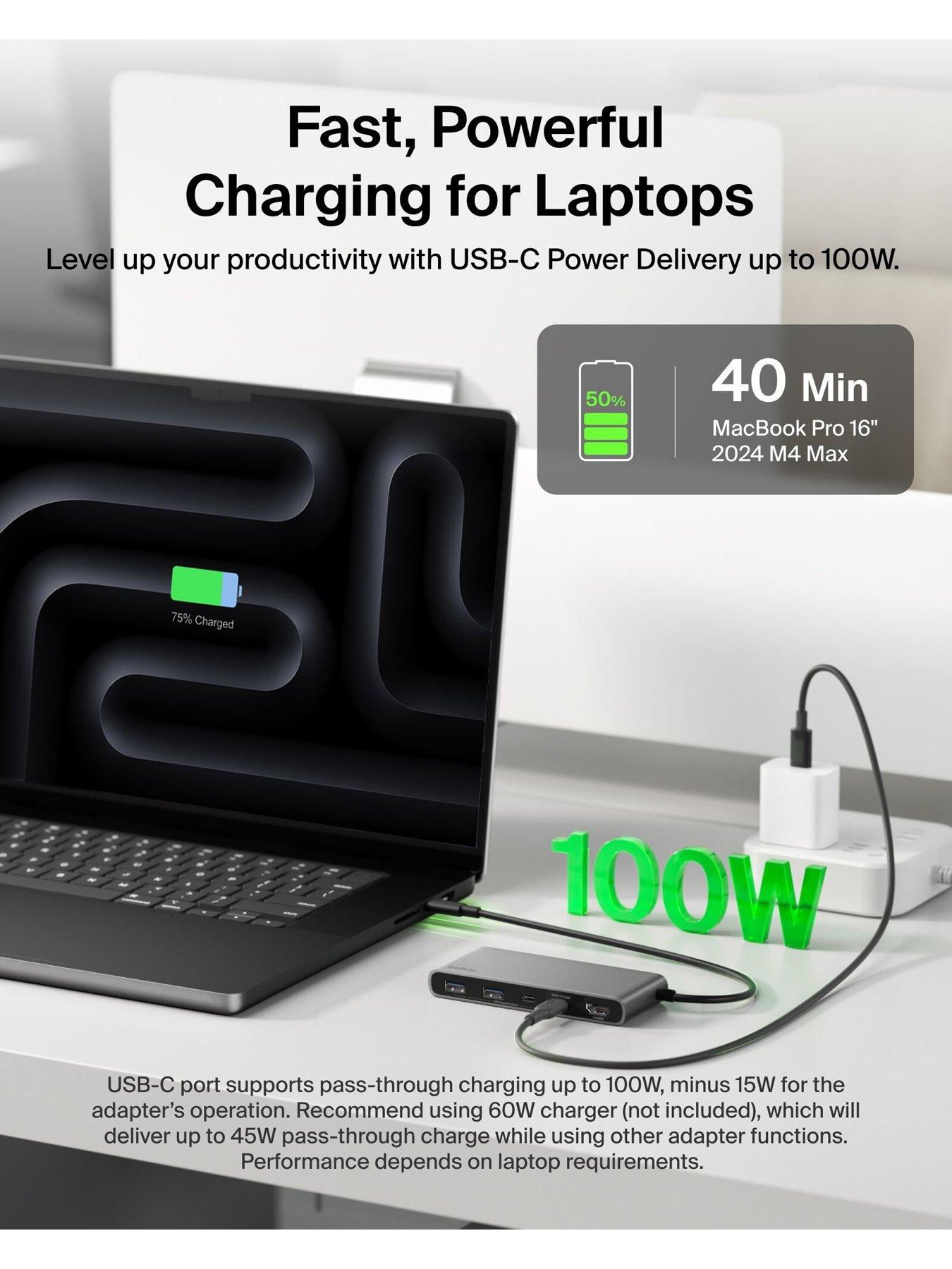 Image 5 of 6 of Belkin 7 Port USB C Hub, HDMI, USB A, USB C &amp; SD Card Reader