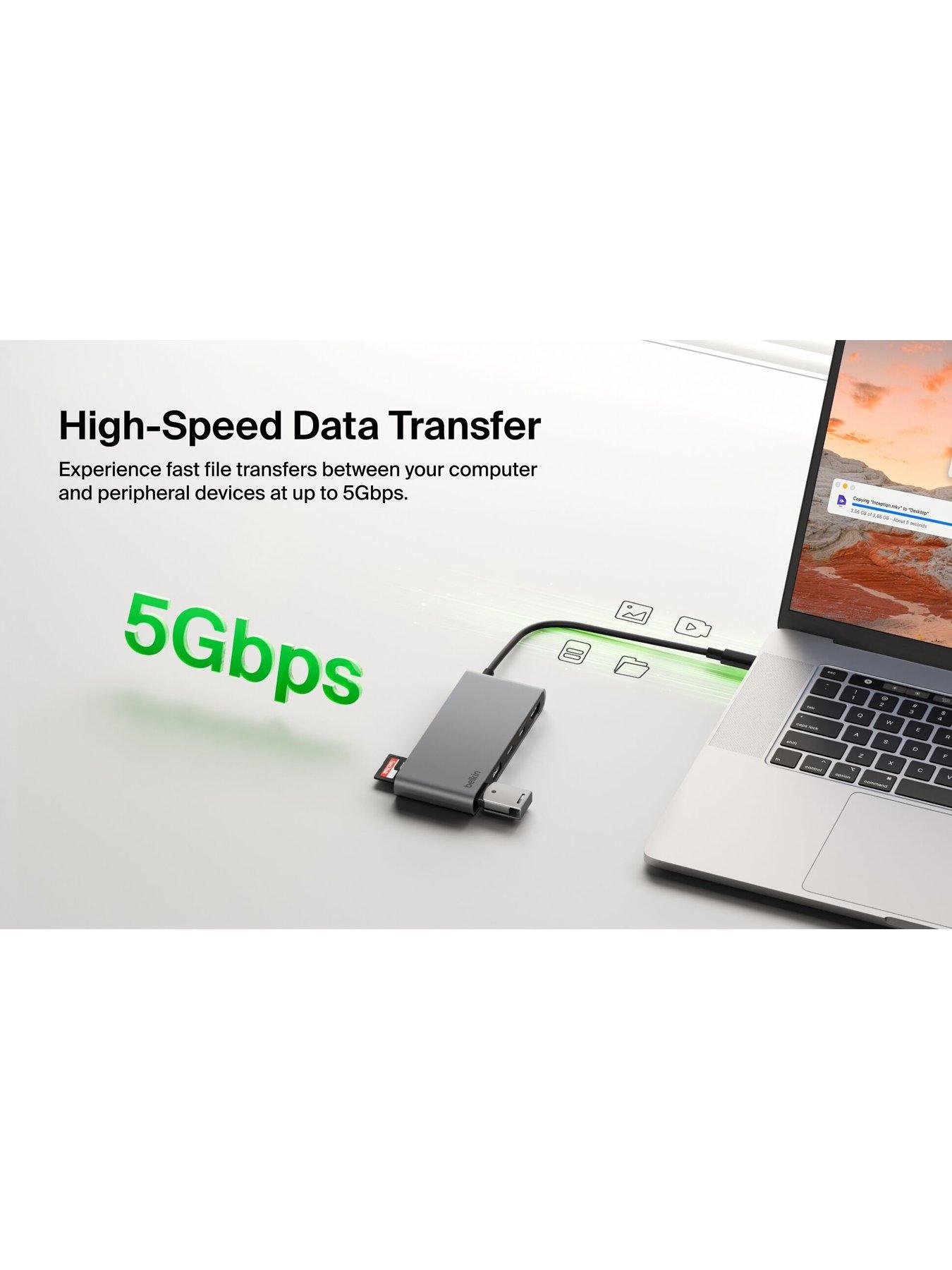 Image 6 of 6 of Belkin 7 Port USB C Hub, HDMI, USB A, USB C &amp; SD Card Reader