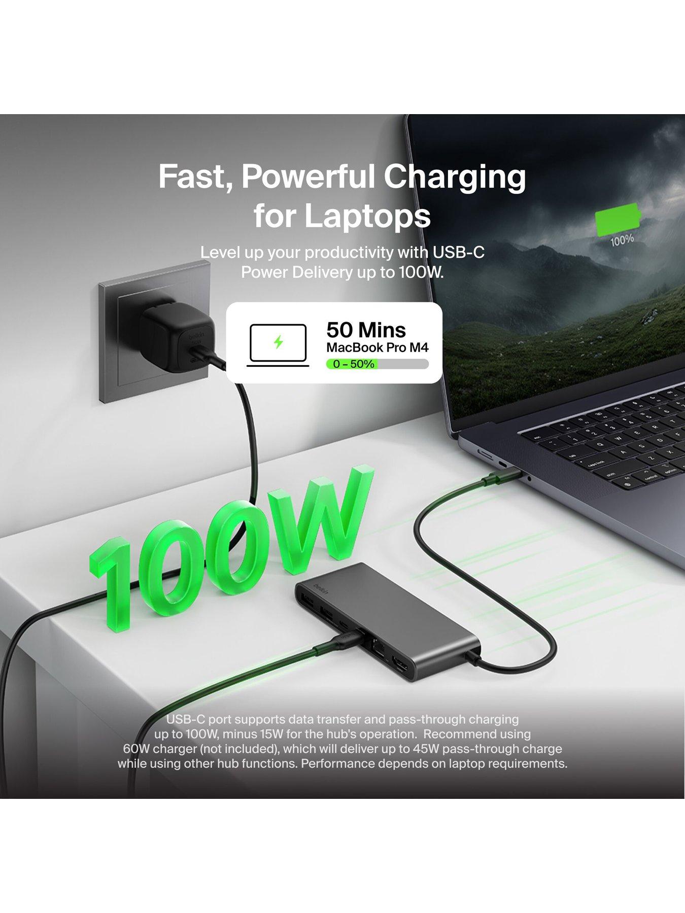 Image 4 of 6 of Belkin 8 Port USB C Hub, HDMI, Ethernet, USB A & SD Card Reader