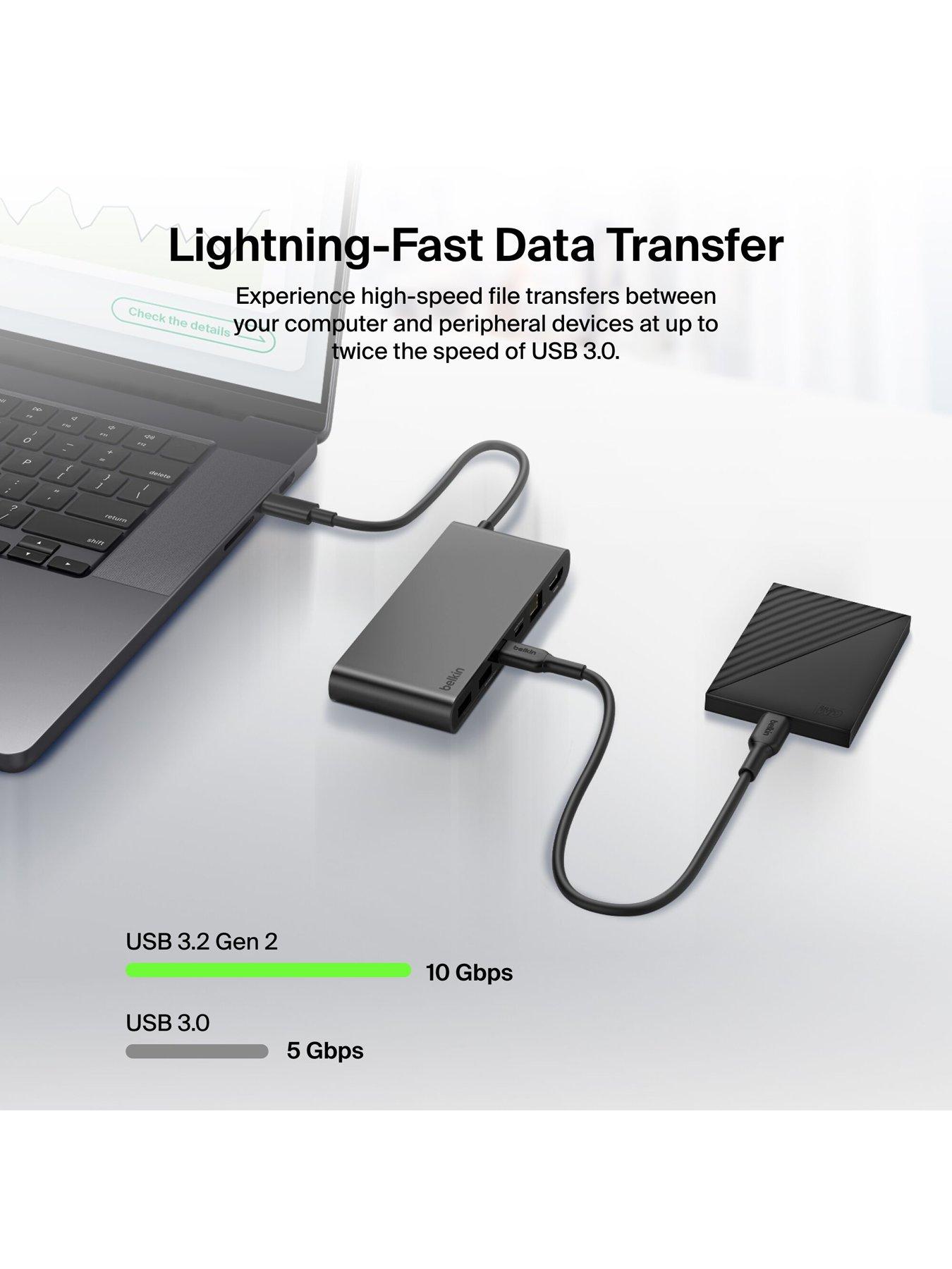 Image 5 of 6 of Belkin 8 Port USB C Hub, HDMI, Ethernet, USB A & SD Card Reader