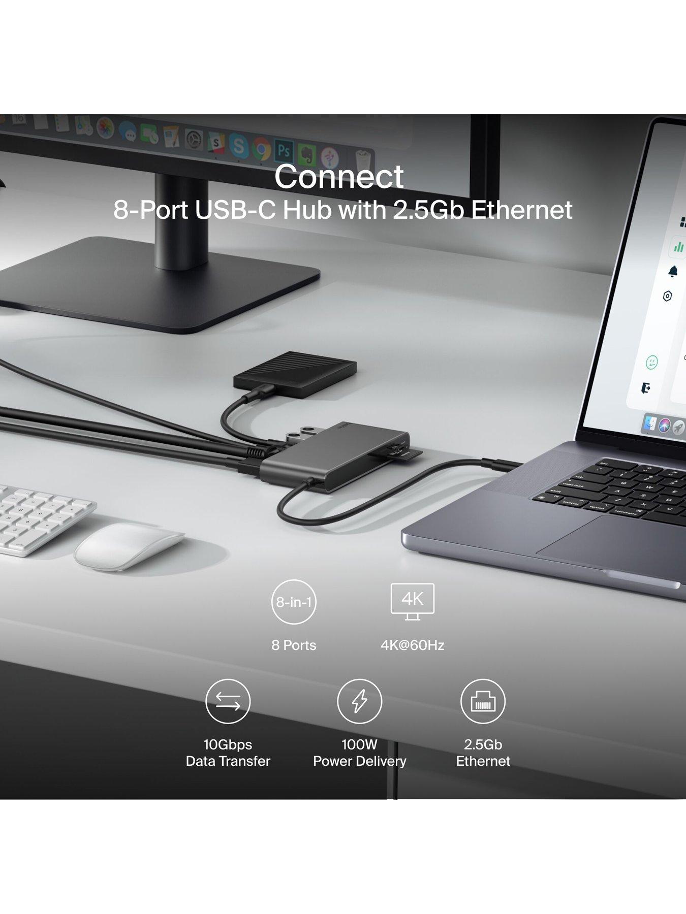 Image 6 of 6 of Belkin 8 Port USB C Hub, HDMI, Ethernet, USB A & SD Card Reader