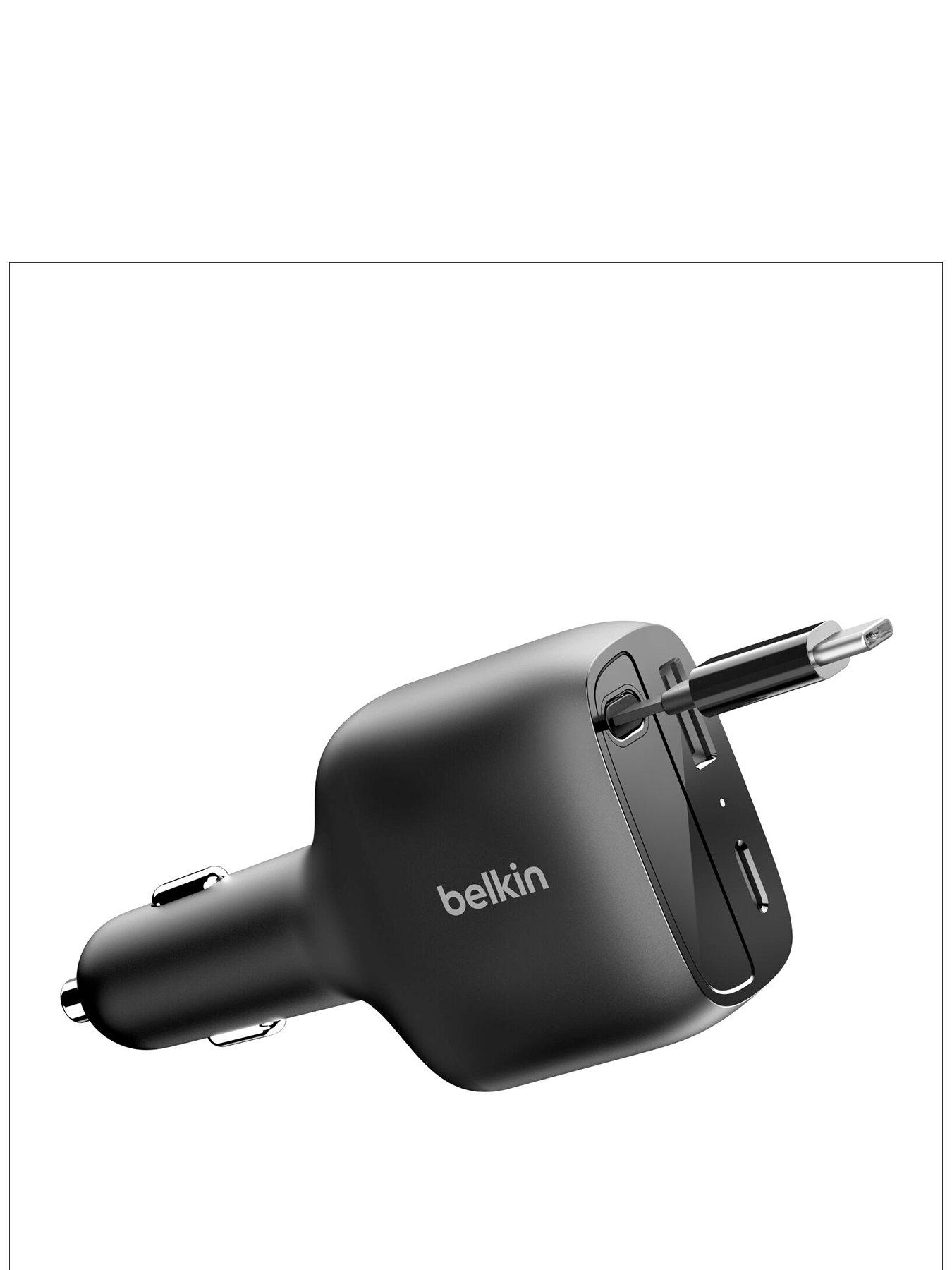 Belkin 75W Car Charger With Retractable Usb-C Cable