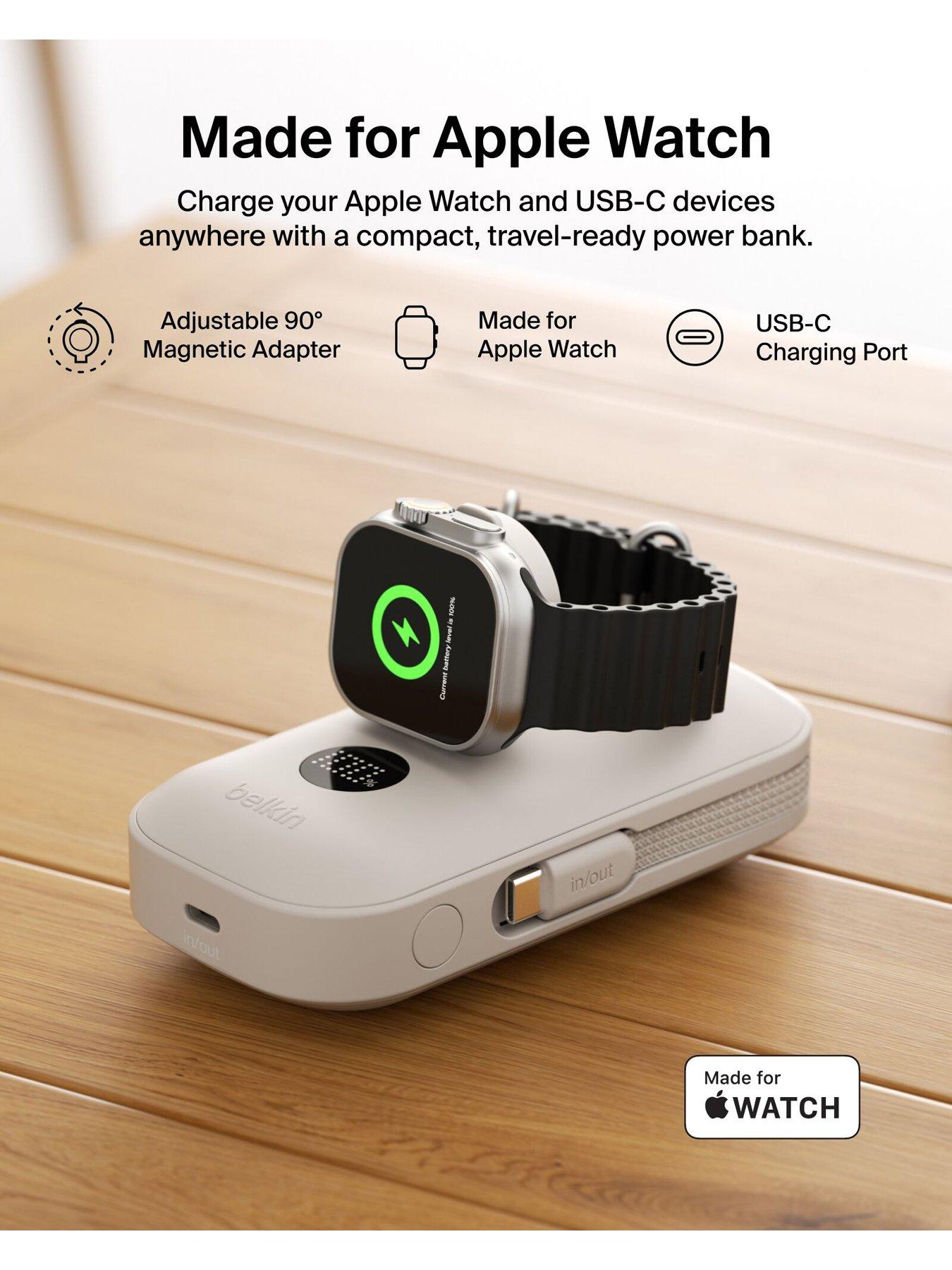 Image 4 of 5 of Belkin 10,000mAh Power Bank with Apple Watch Charger &amp; USB-C Cable