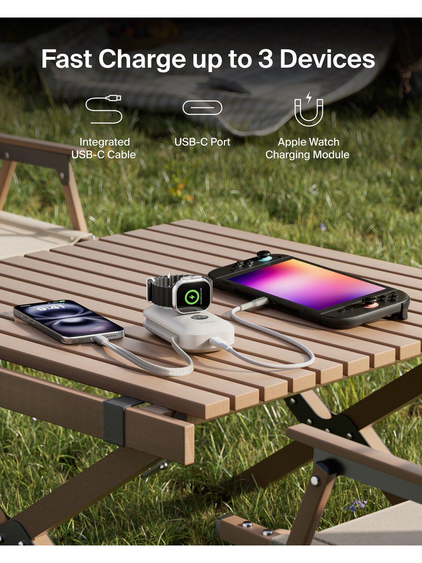 Image 5 of 5 of Belkin 10,000mAh Power Bank with Apple Watch Charger &amp; USB-C Cable