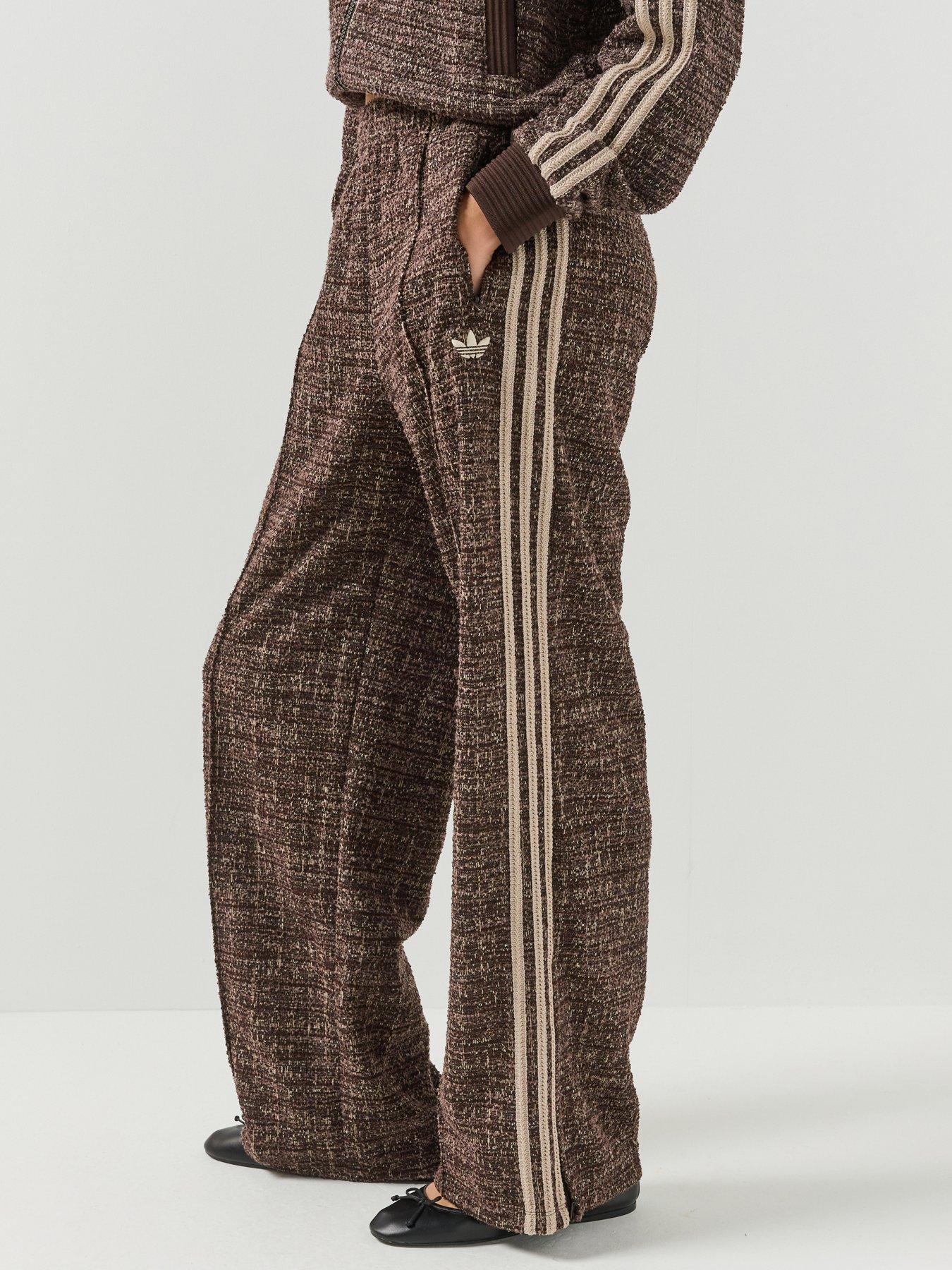 Image 1 of 7 of adidas Originals Womens Boucle Vintage Track Pants - Brown