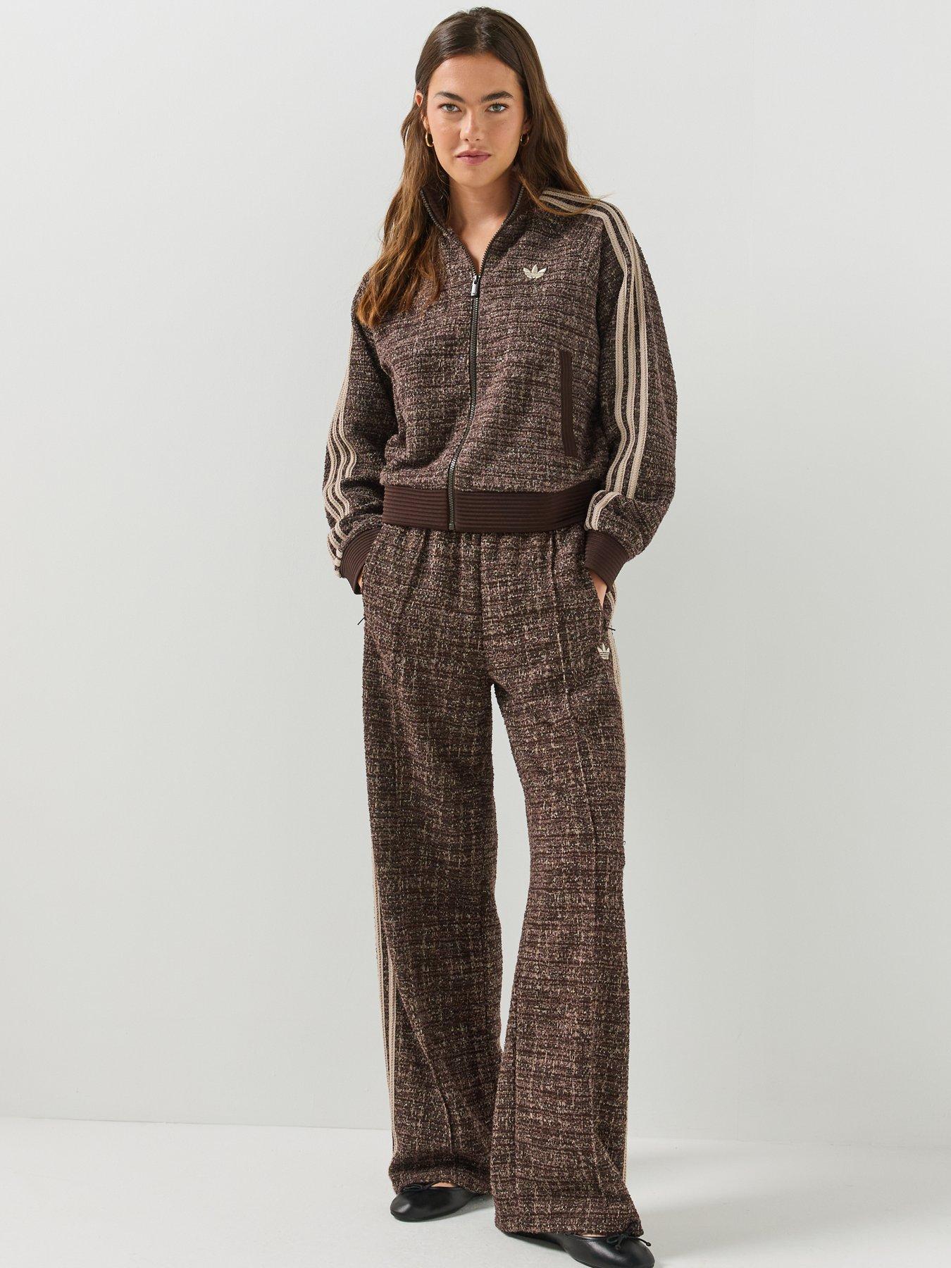 Image 3 of 7 of adidas Originals Womens Boucle Vintage Track Pants - Brown