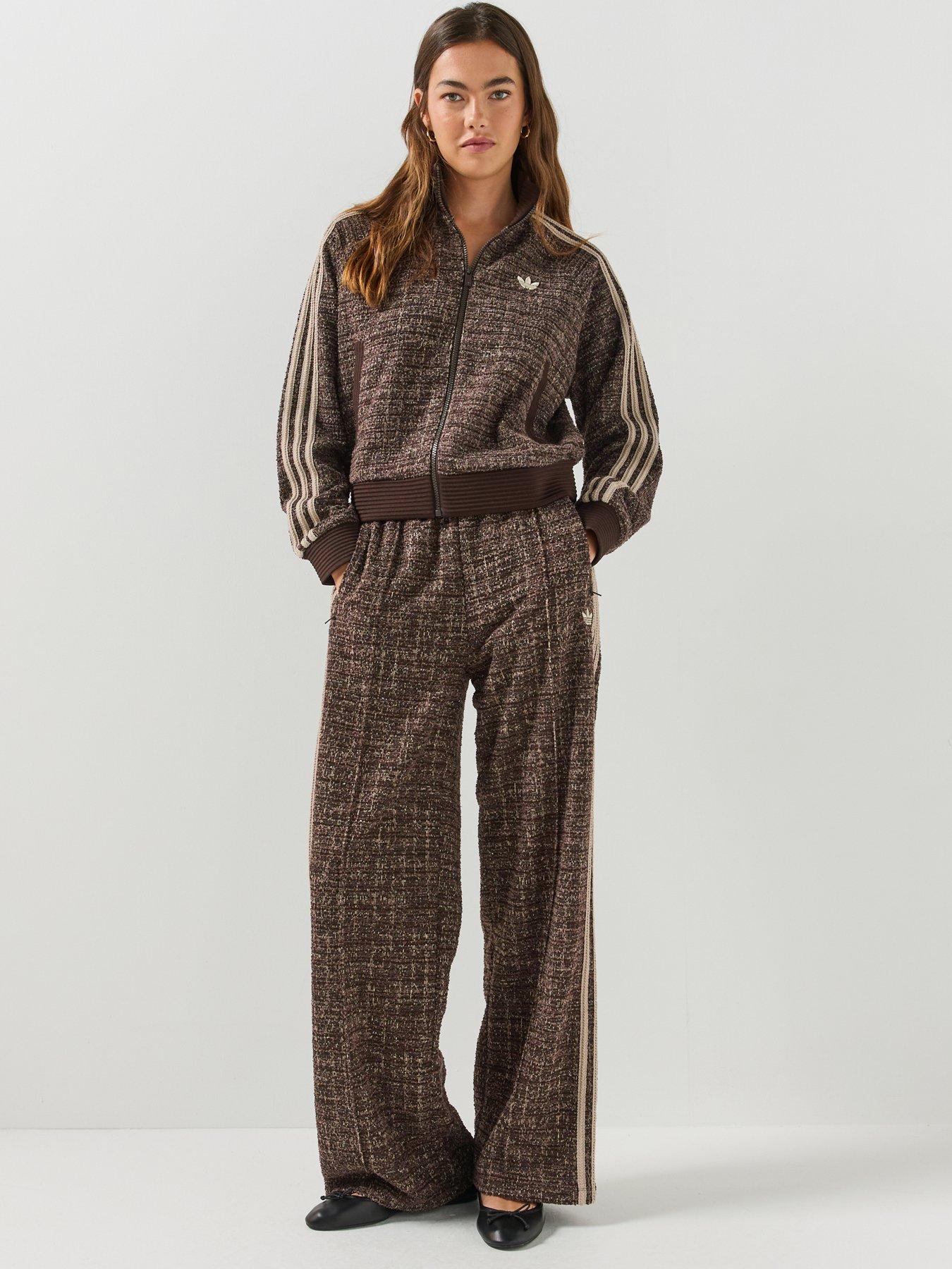 Image 5 of 7 of adidas Originals Womens Boucle Vintage Track Pants - Brown
