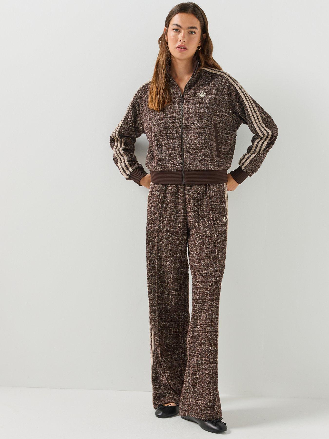 Image 6 of 7 of adidas Originals Womens Boucle Vintage Track Pants - Brown