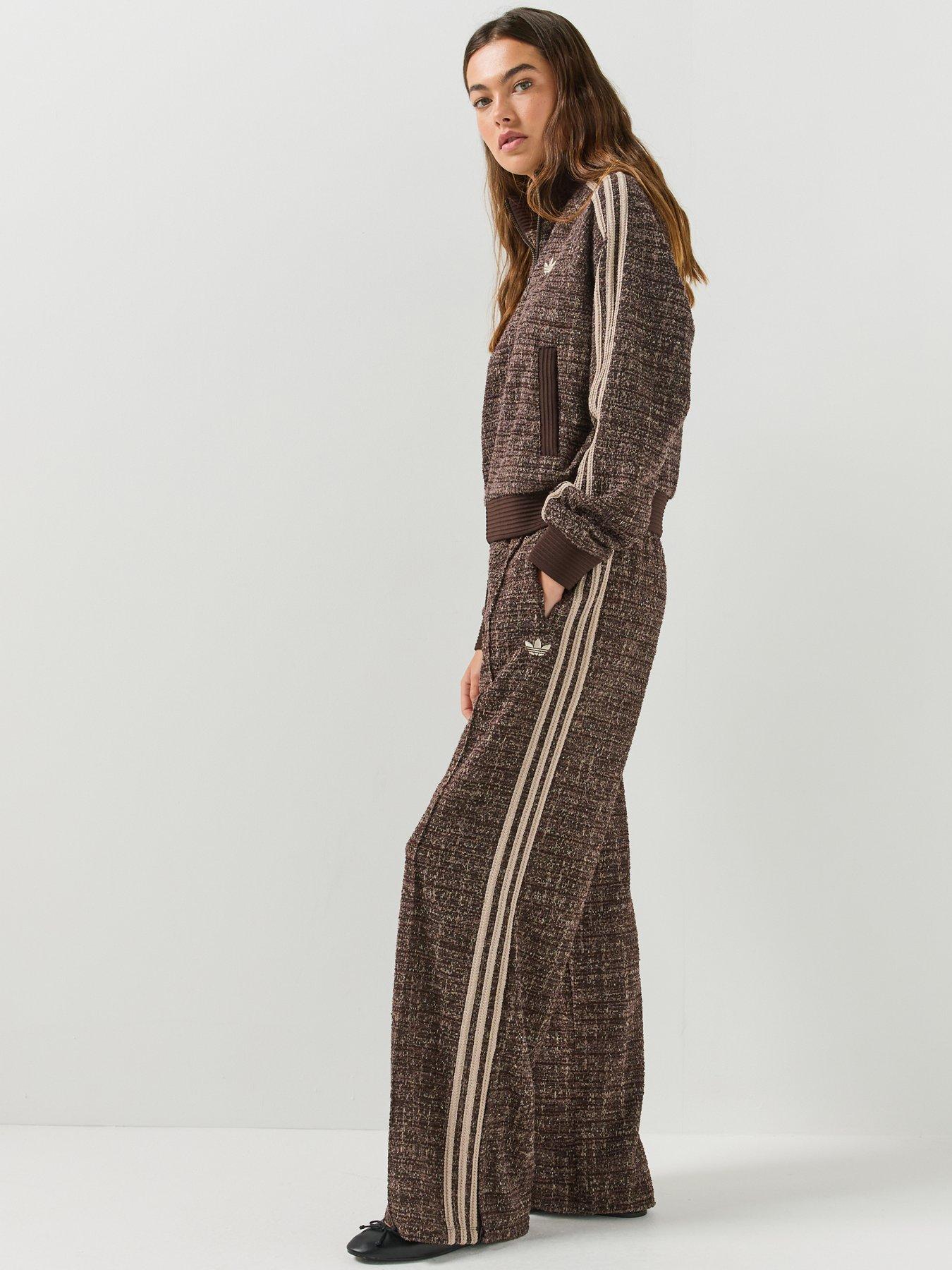 Image 5 of 7 of adidas Originals Womens Boucle Vintage Track Top - Brown