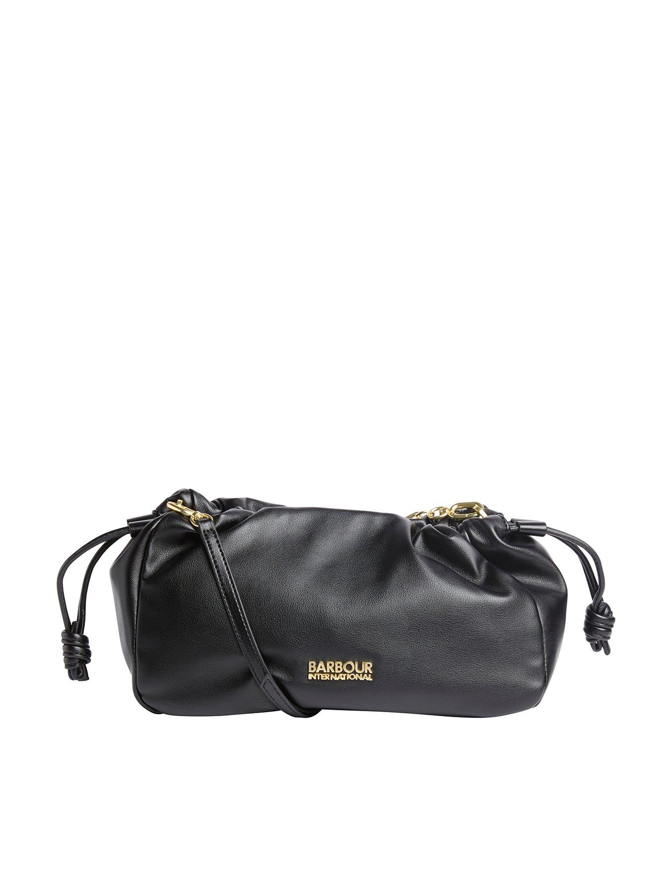 Barbour International Soft Drawcord Shoulder Bag - Black