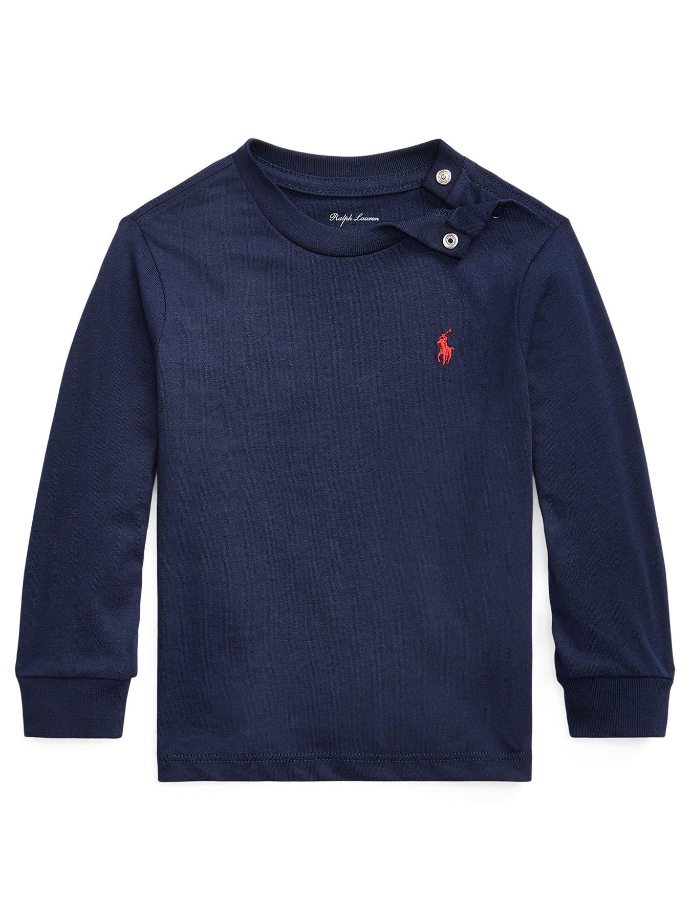 Polo Ralph Lauren Baby Boys Long Sleeve T-shirt, Navy, Size 18 Months