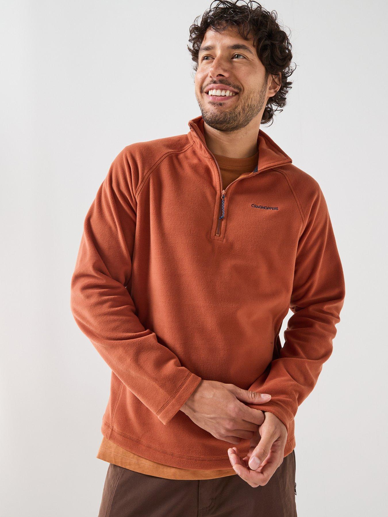 Craghoppers Mens Corey VI Half Zip Soft Fleece Mid Layer, Orange, Size S, Men - Image 3