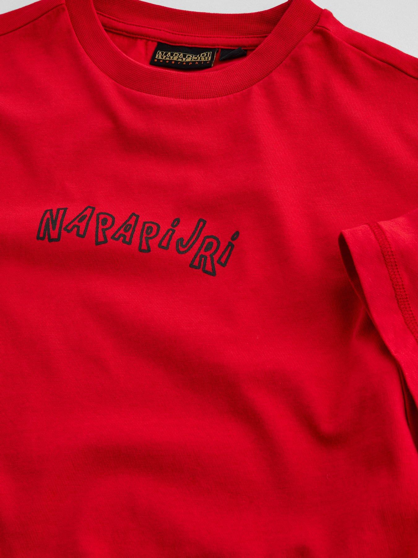 Image 4 of 4 of NAPAPIJRI Boys Logo Graphic T-Shirt - Red