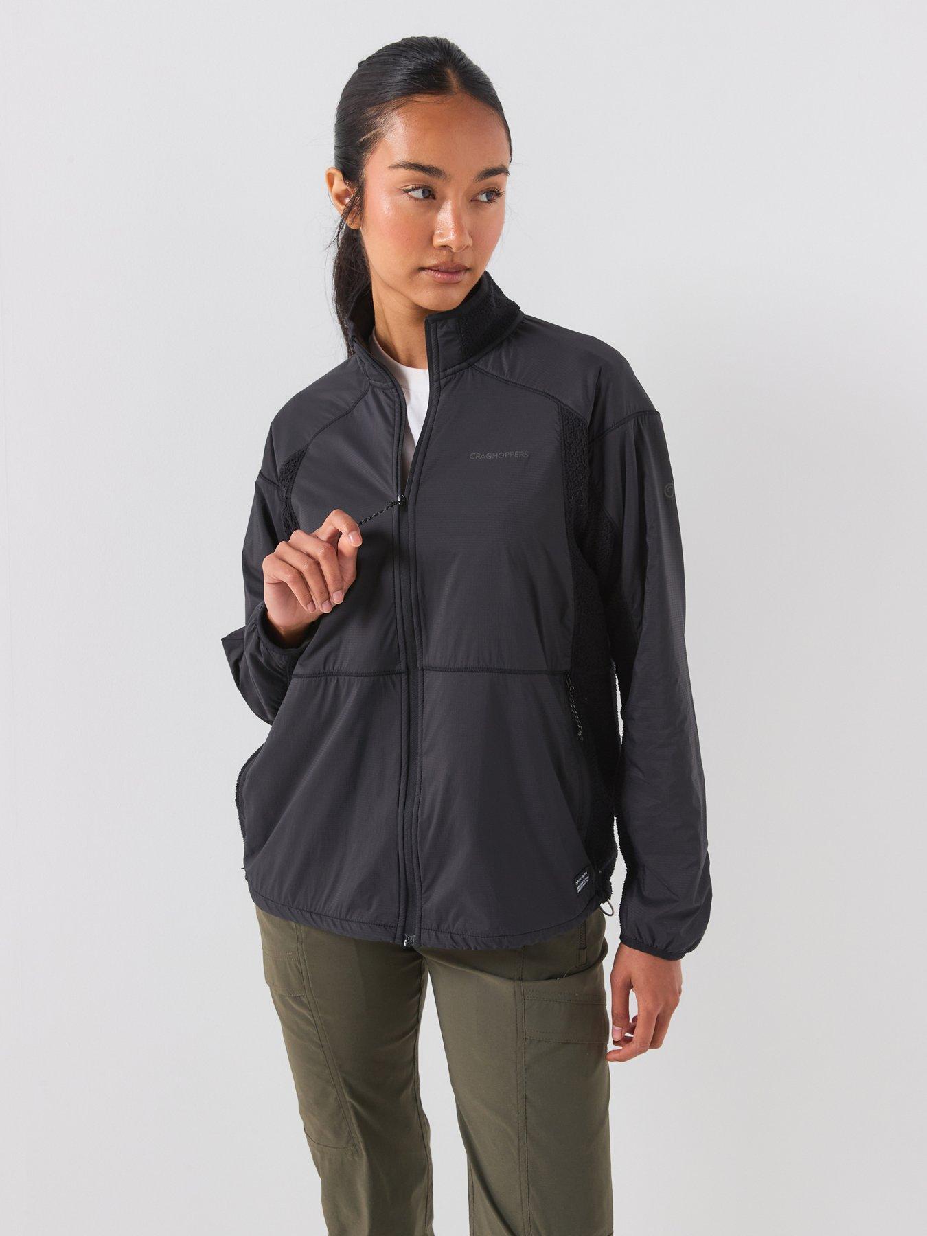Craghoppers Women's Compresslite Hybrid Full Zip Fleece Jacket in Black, Size 10 - Image 6