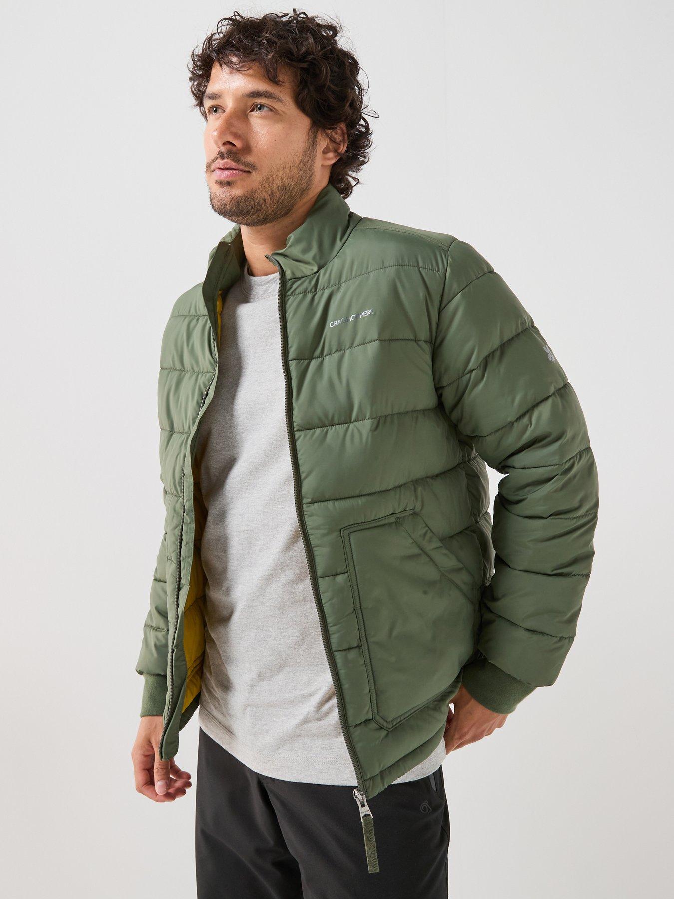 Craghoppers Mens National Trust Quilted Stretch Full Zip Jacket - Green