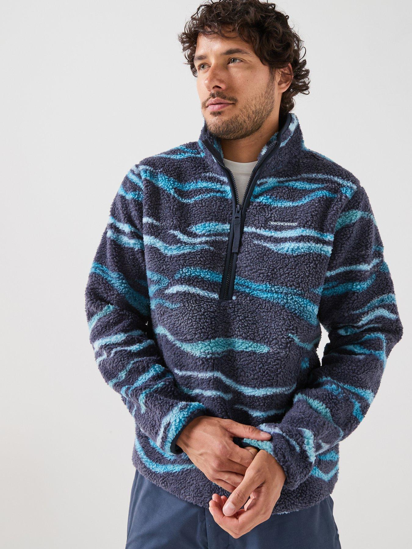 Craghoppers Mens National Trust Rawthey Half Zip Fleece -blue