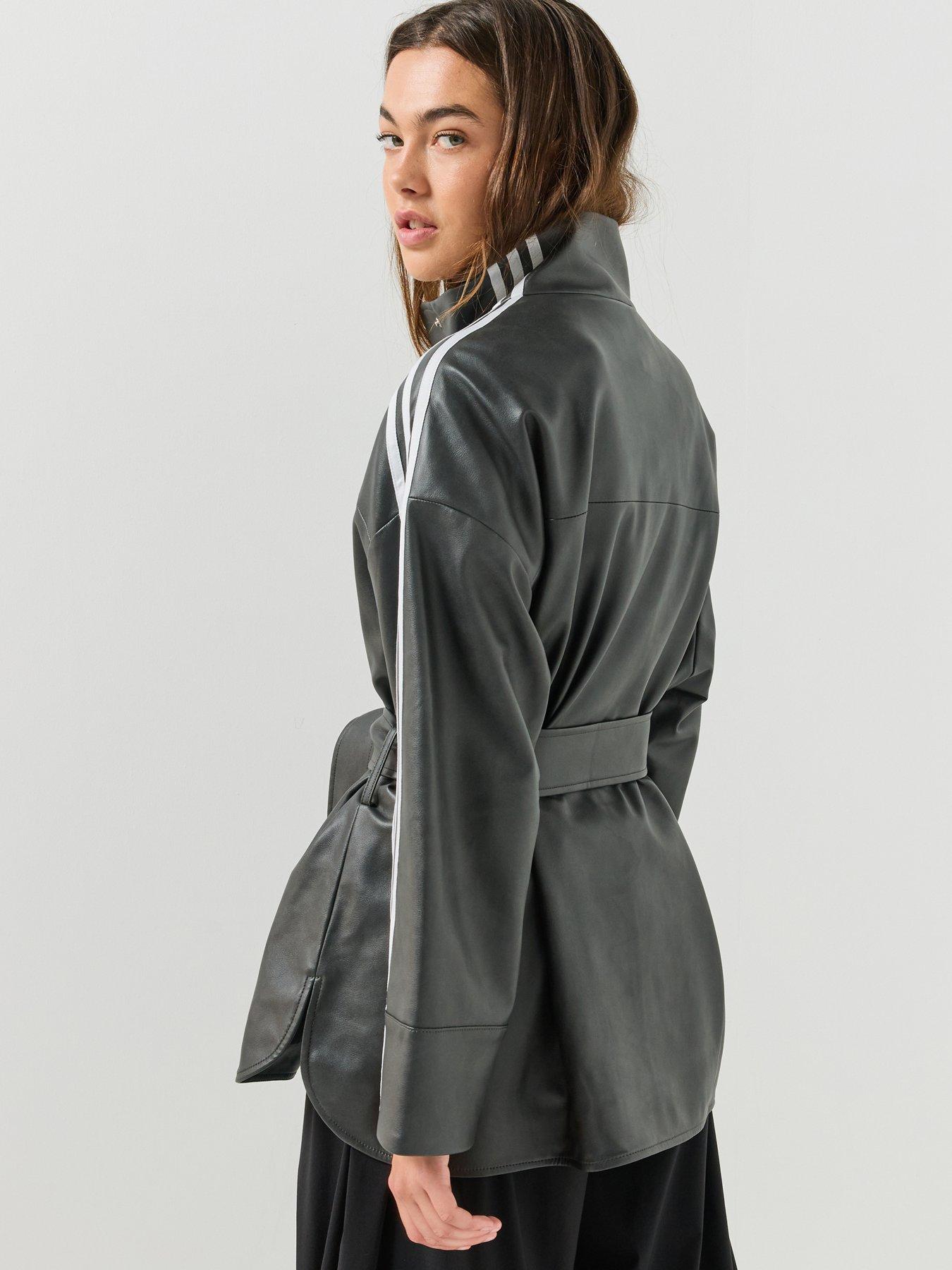 Image 5 of 7 of adidas Originals Womens Pleather Jacket - Black