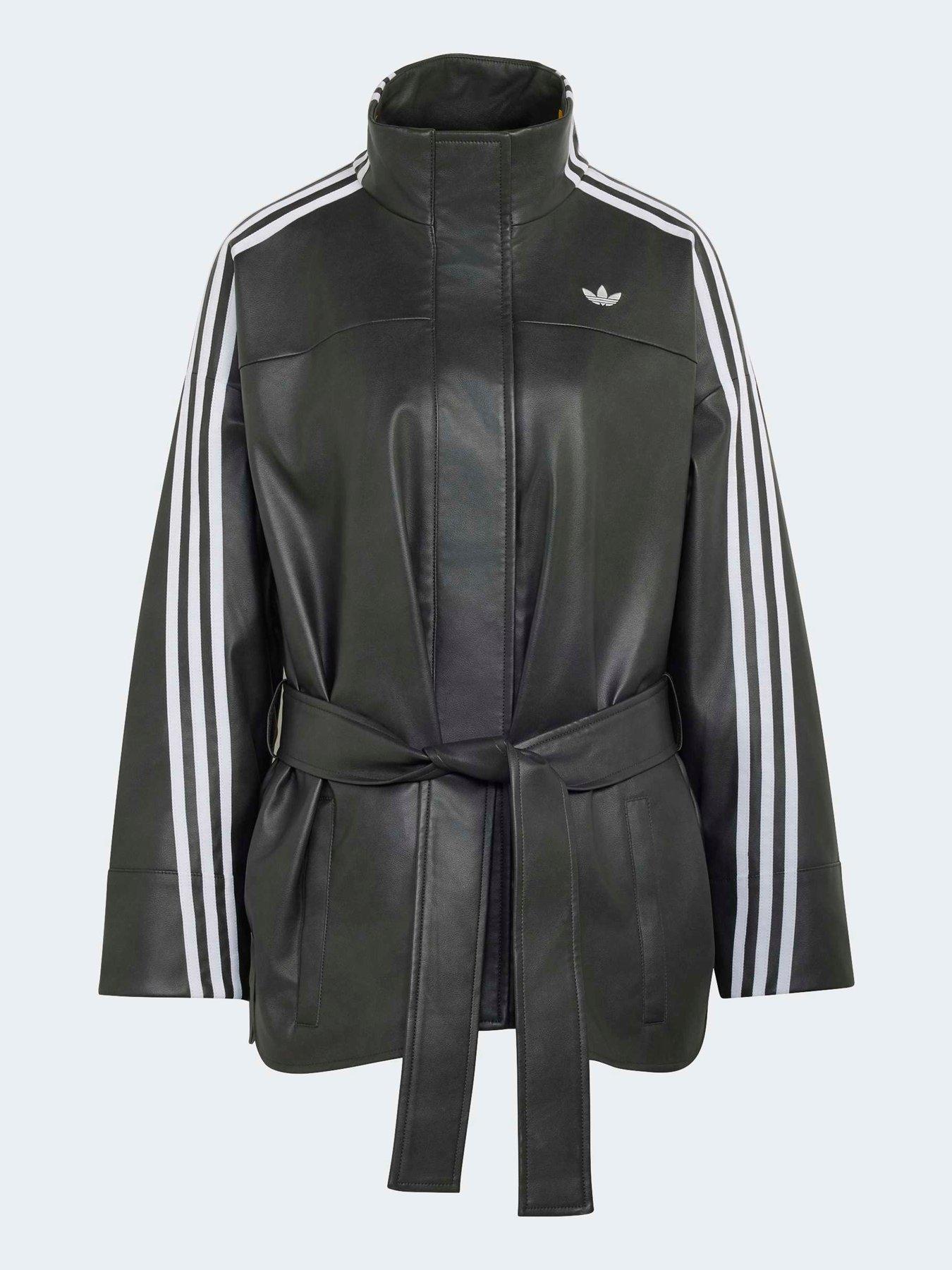 Image 7 of 7 of adidas Originals Womens Pleather Jacket - Black