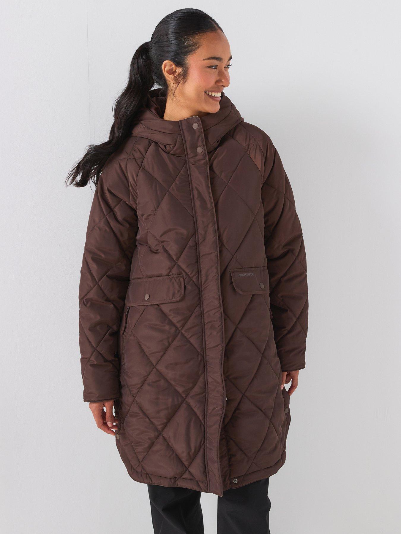 Craghoppers Womens National Trust Sweetgrass Hooded Jacket, Brown, Size 14, Women