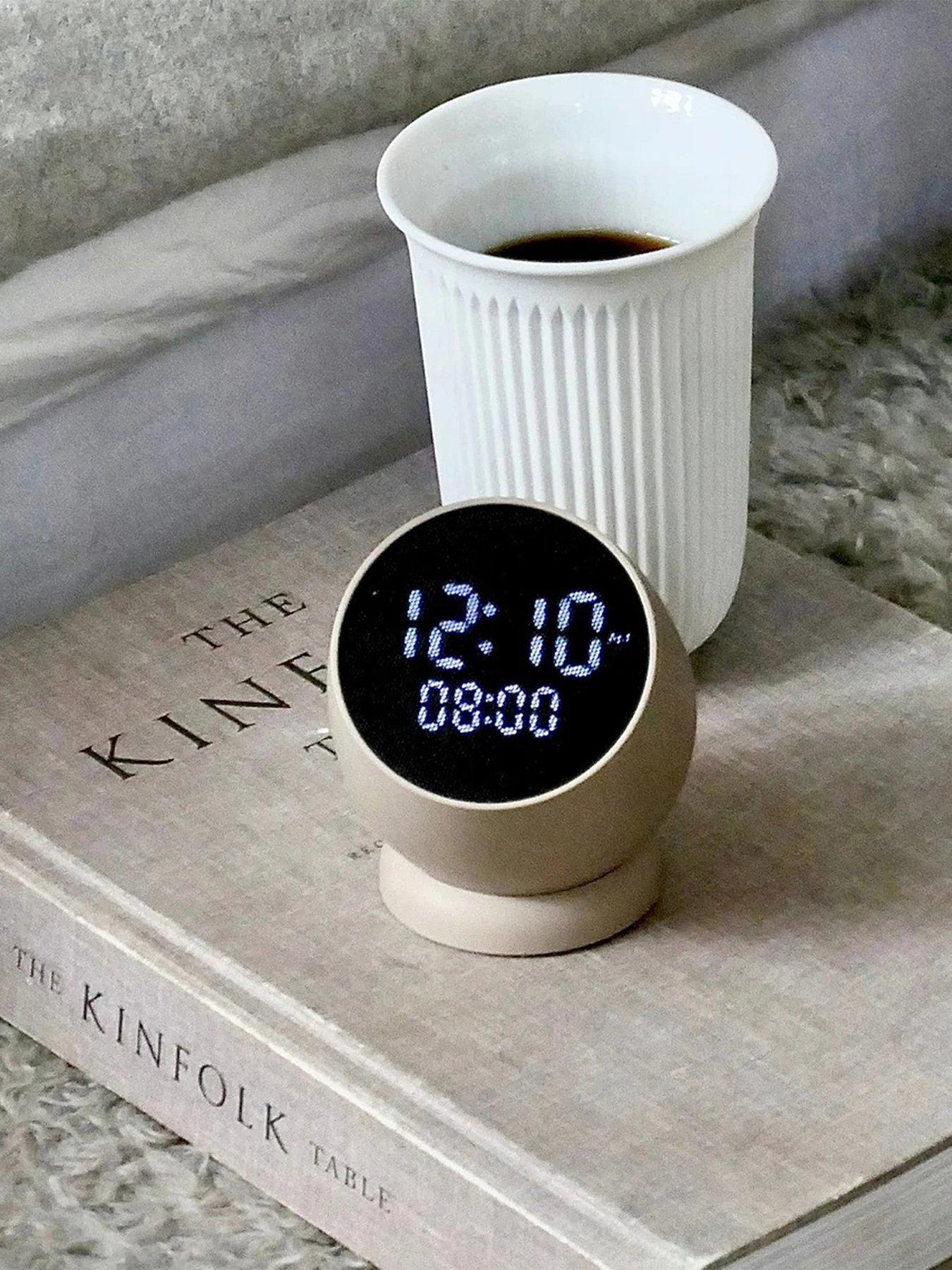 Image 2 of 5 of Kreafunk Bell Wireless Flip To Snooze Alarm Clock 9cm - Ivory Sand