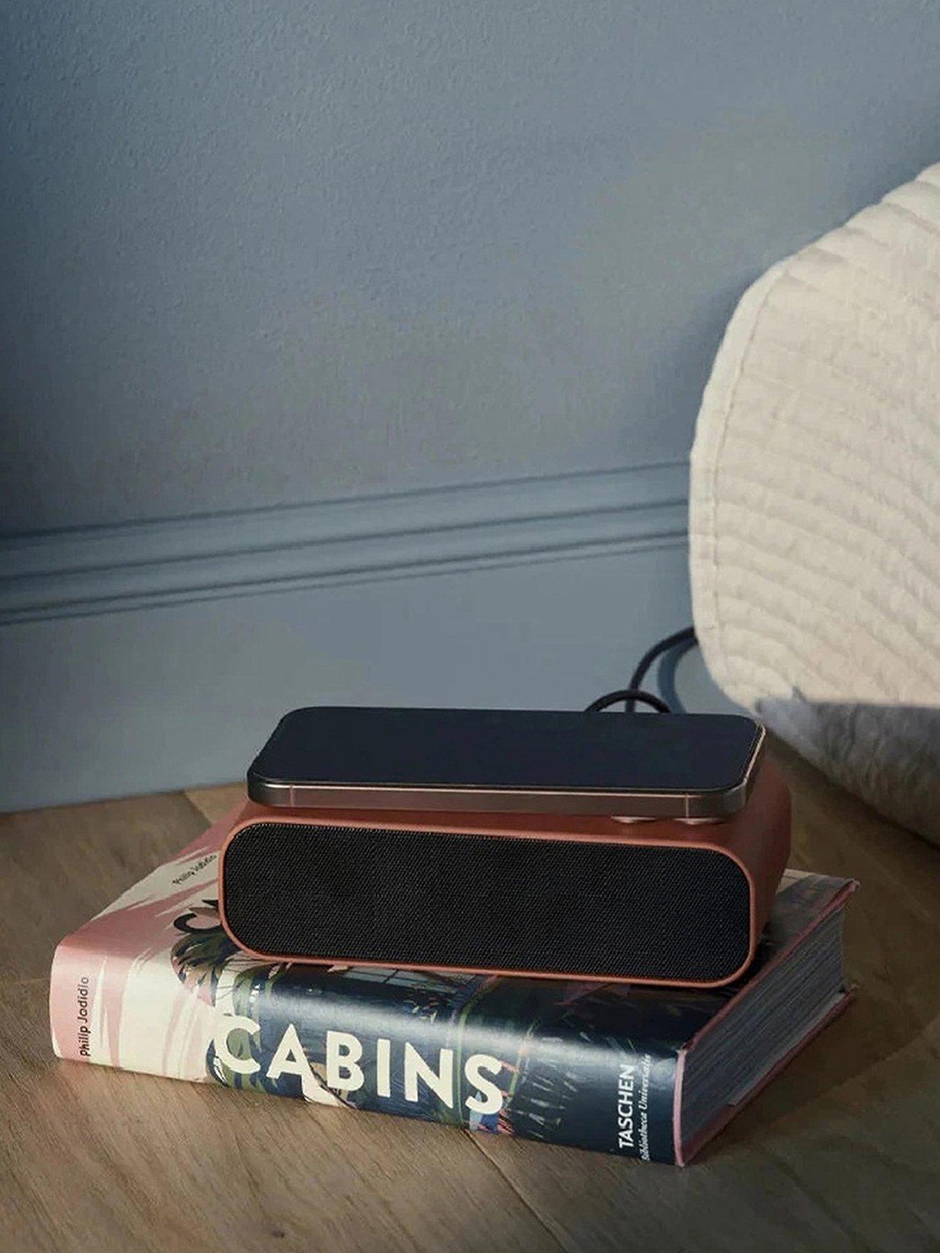 Image 1 of 4 of Kreafunk Wakie Qi Charging BT Speaker Alarm Clock 16cm - Terracotta