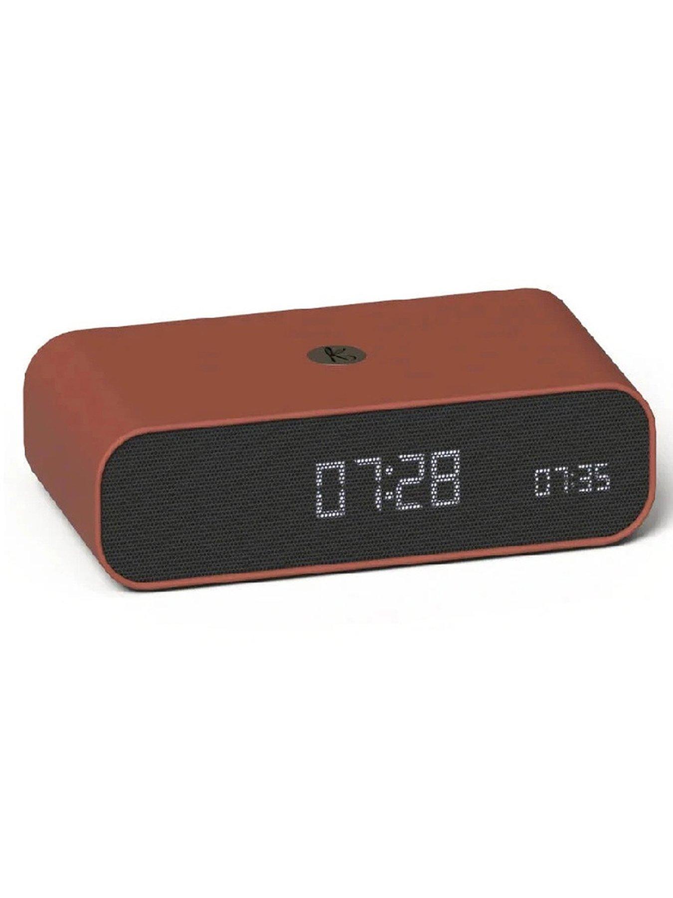 Image 2 of 4 of Kreafunk Wakie Qi Charging BT Speaker Alarm Clock 16cm - Terracotta