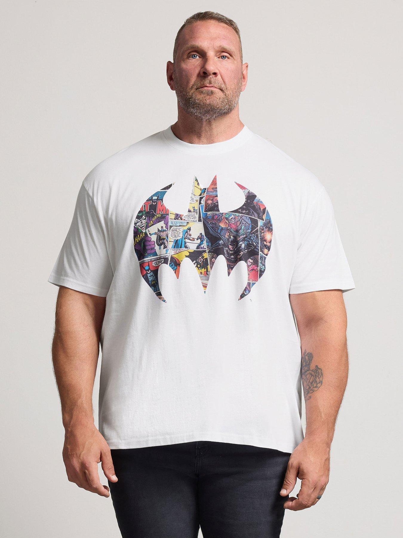 Image 1 of 4 of BadRhino Batman Print T-Shirt - White