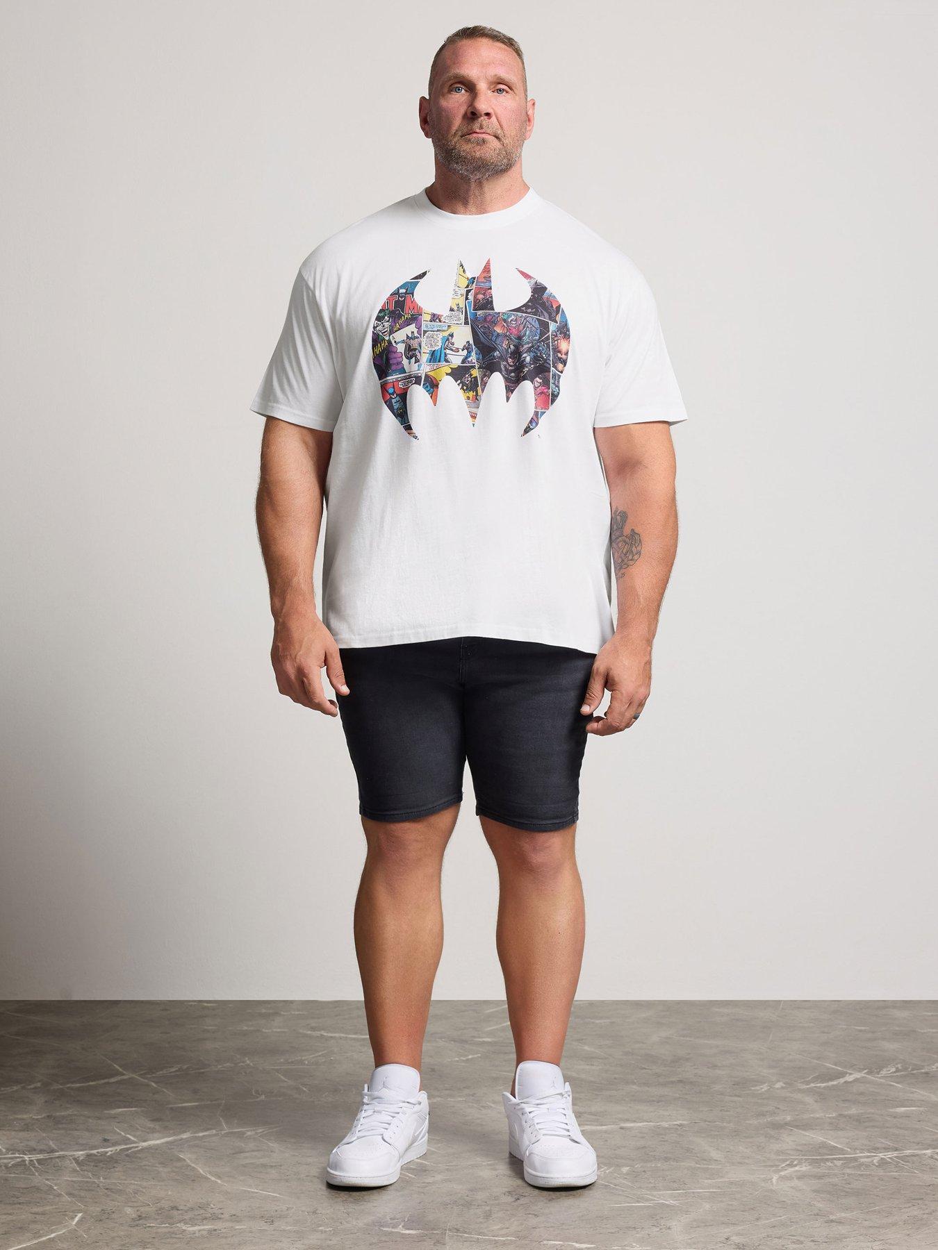 Image 3 of 4 of BadRhino Batman Print T-Shirt - White