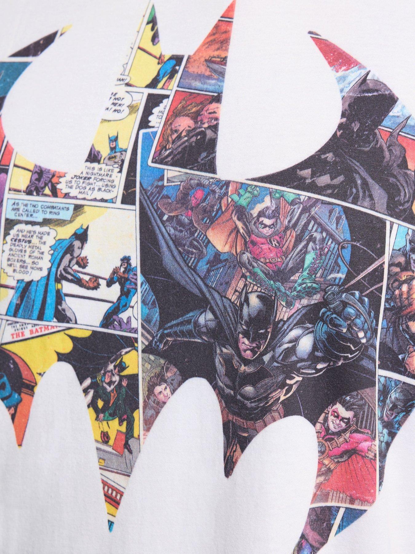 Image 4 of 4 of BadRhino Batman Print T-Shirt - White
