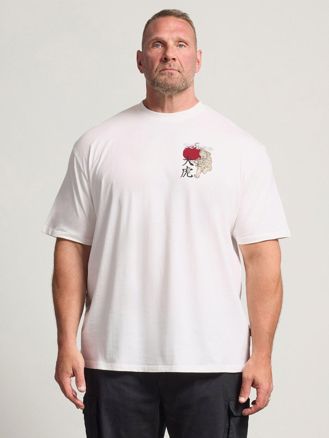BadRhino Big & Tall White Tokyo Tiger T-shirt - Image 2