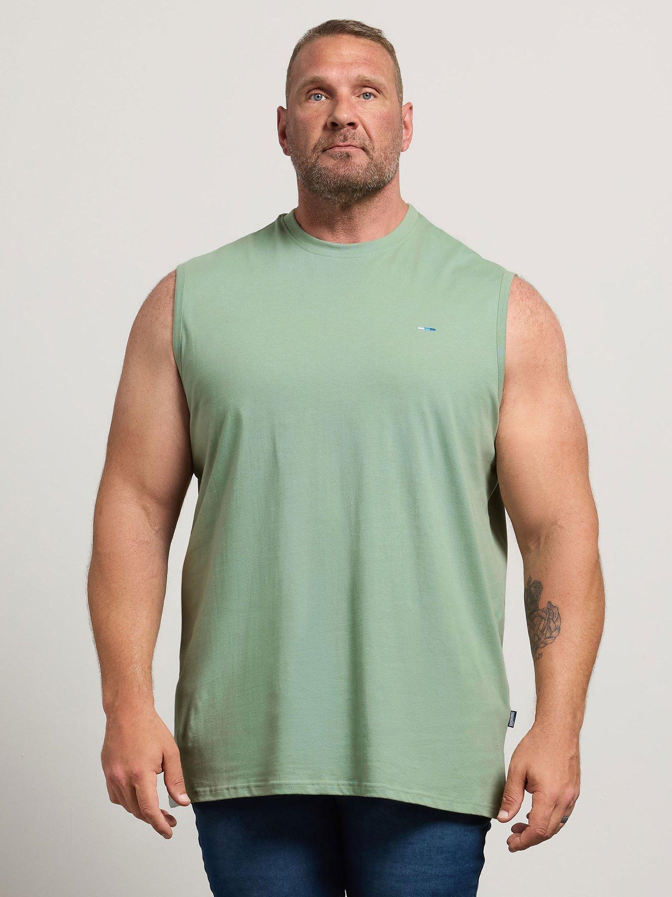 Image 1 of 4 of BadRhino Men's Extra Long Sleeveless Muscle Vest - Green