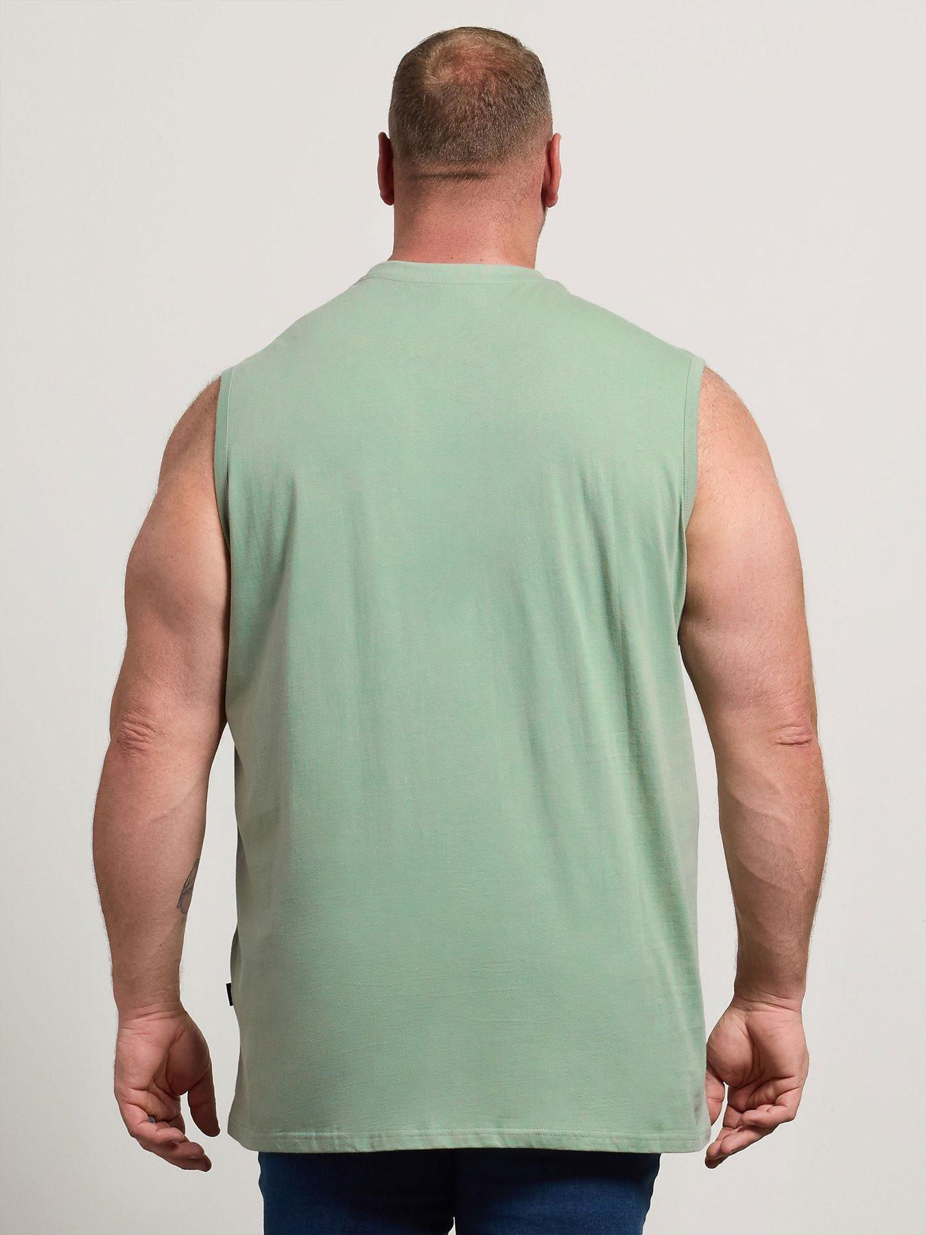 Image 2 of 4 of BadRhino Men's Extra Long Sleeveless Muscle Vest - Green