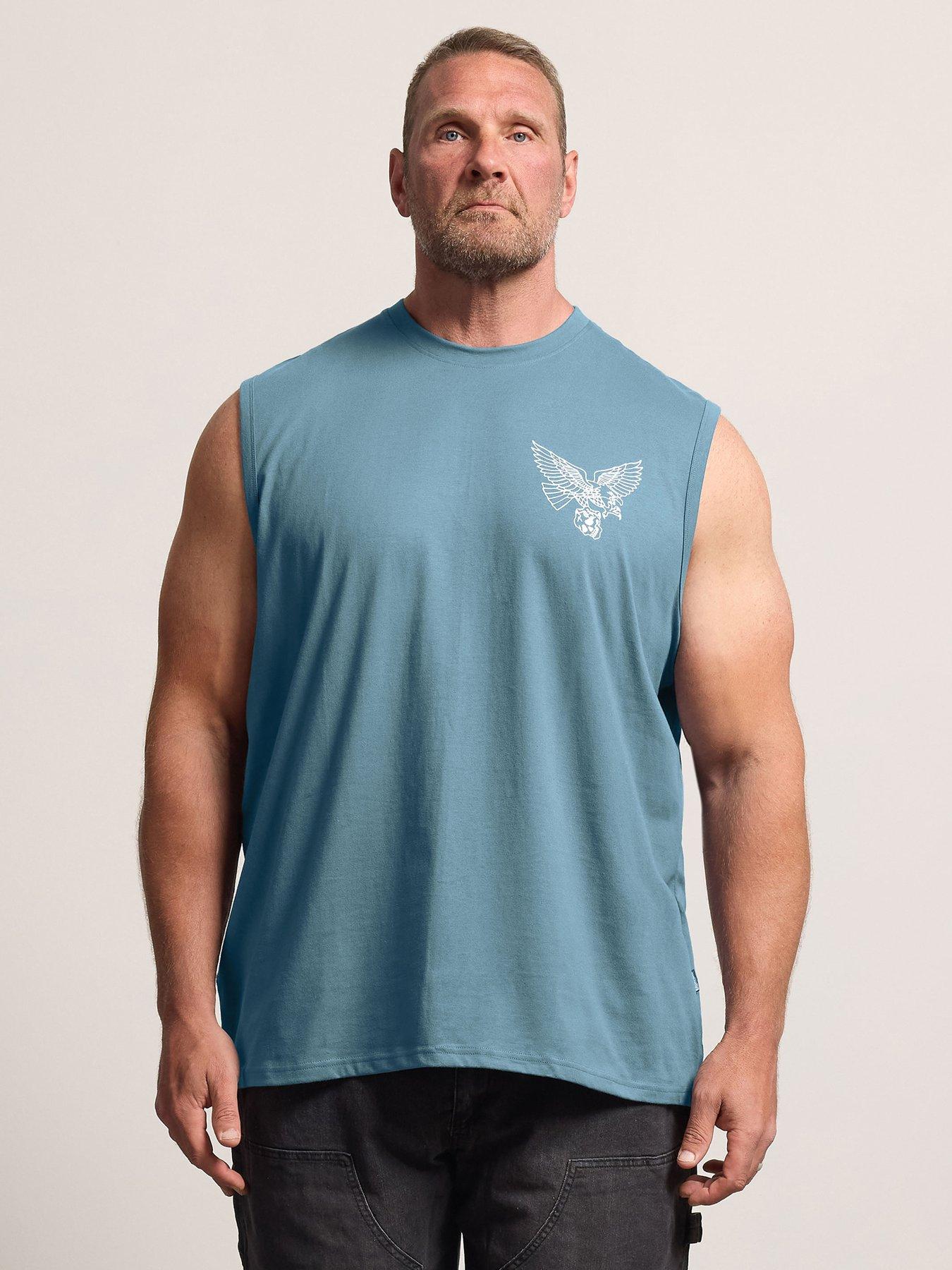 BadRhino Eagle Muscle Vest, Blue, Size 5-6Xl, Men