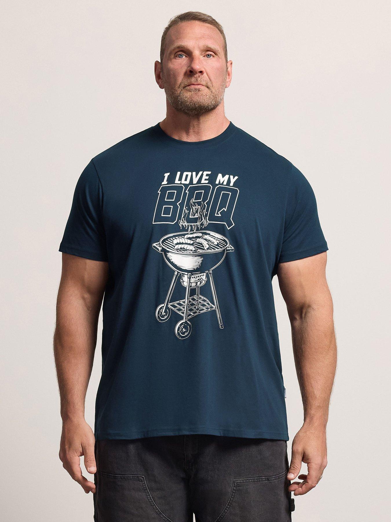 Badrhino My Bbq' Placement T-Shirt - Blue