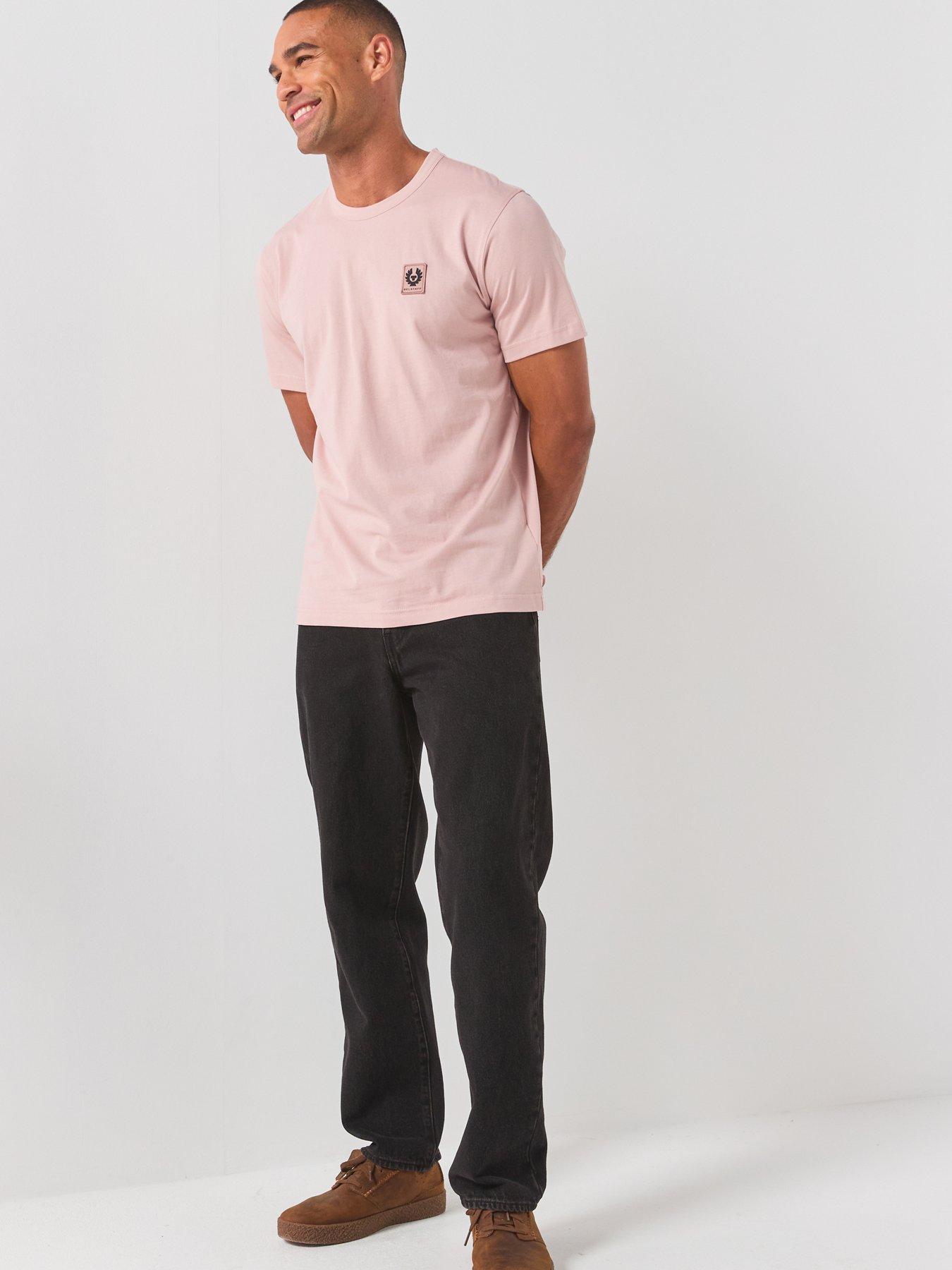 Image 3 of 5 of Belstaff Logo Patch Regular Fit T-shirt - Pink
