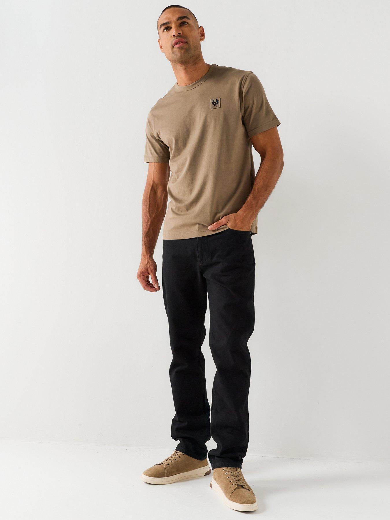 Image 3 of 4 of Belstaff Left Chest Patch Logo Regular Fit T-Shirt - Beige
