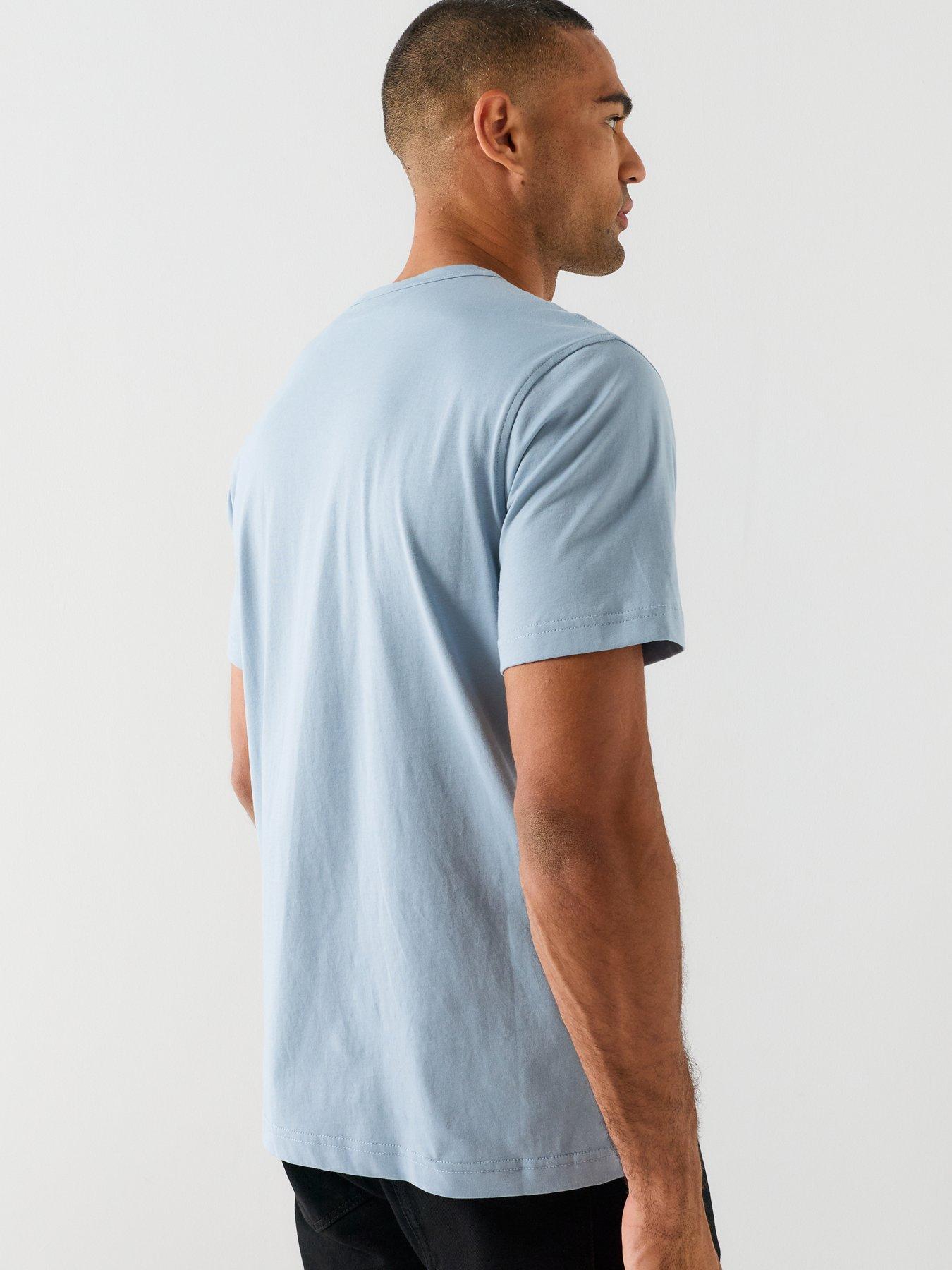 Image 2 of 5 of Belstaff Left Chest Patch Logo Regular Fit T-Shirt - Light Blue