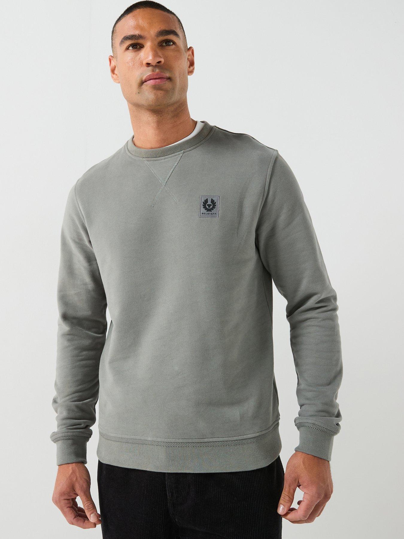 Belstaff Left Chest Patch Logo Regular Fit Polo Shirt, Grey, Size M, Men