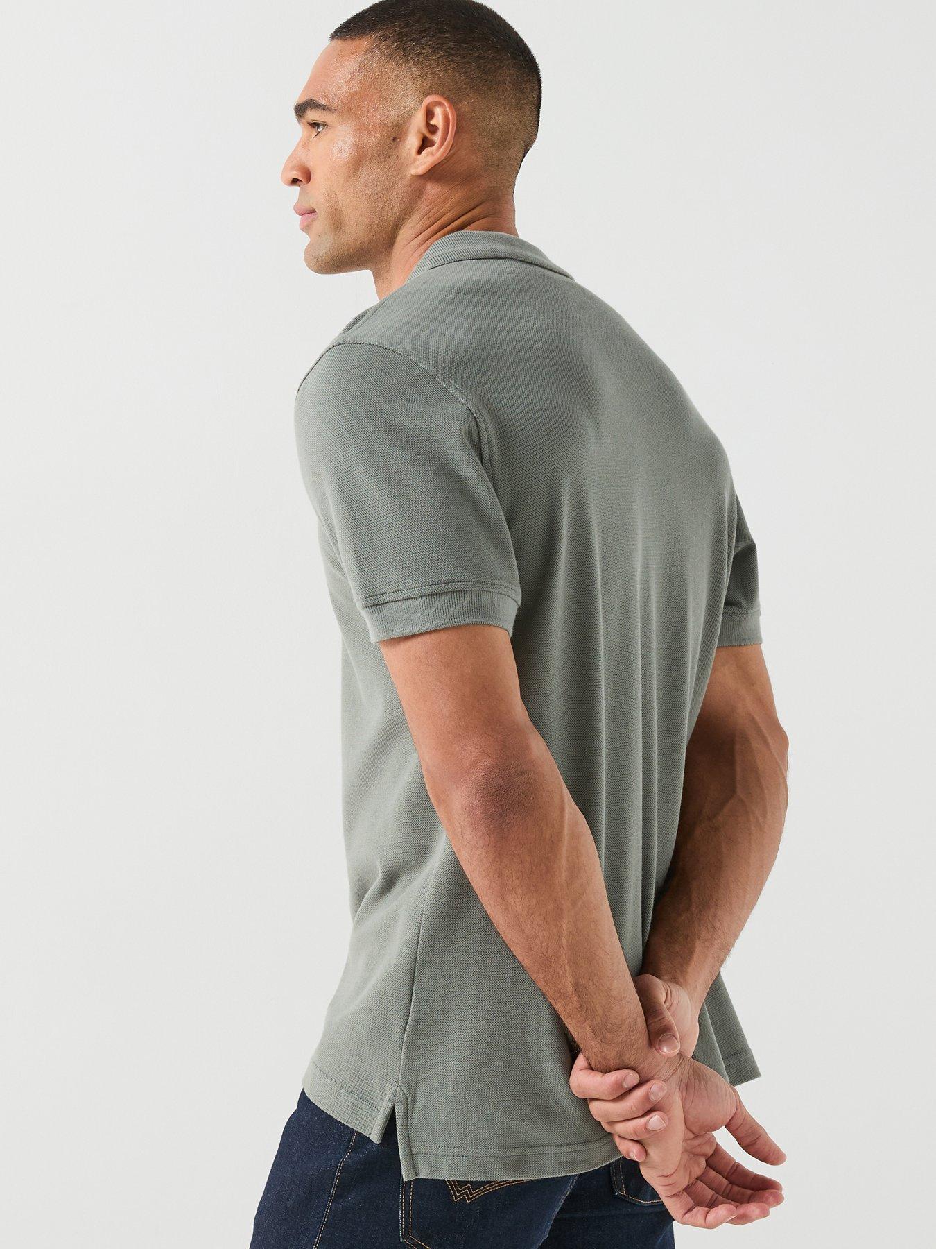 Image 2 of 6 of Belstaff Logo Patch Regular Fit Polo Shirt - Grey