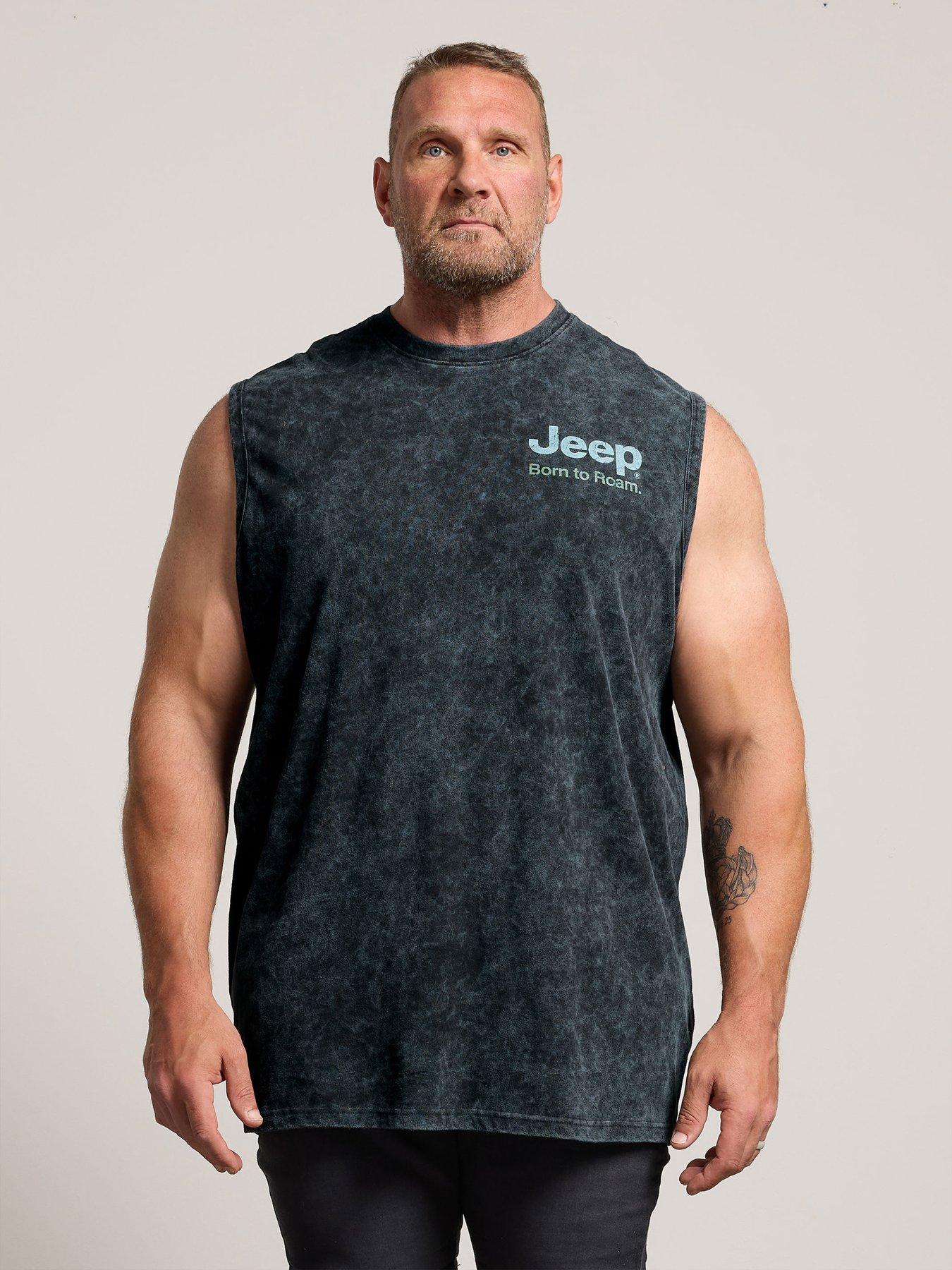 BadRhino Born To Rome' Muscle Vest Extra Long, Black, Size 7-8Xl, Men