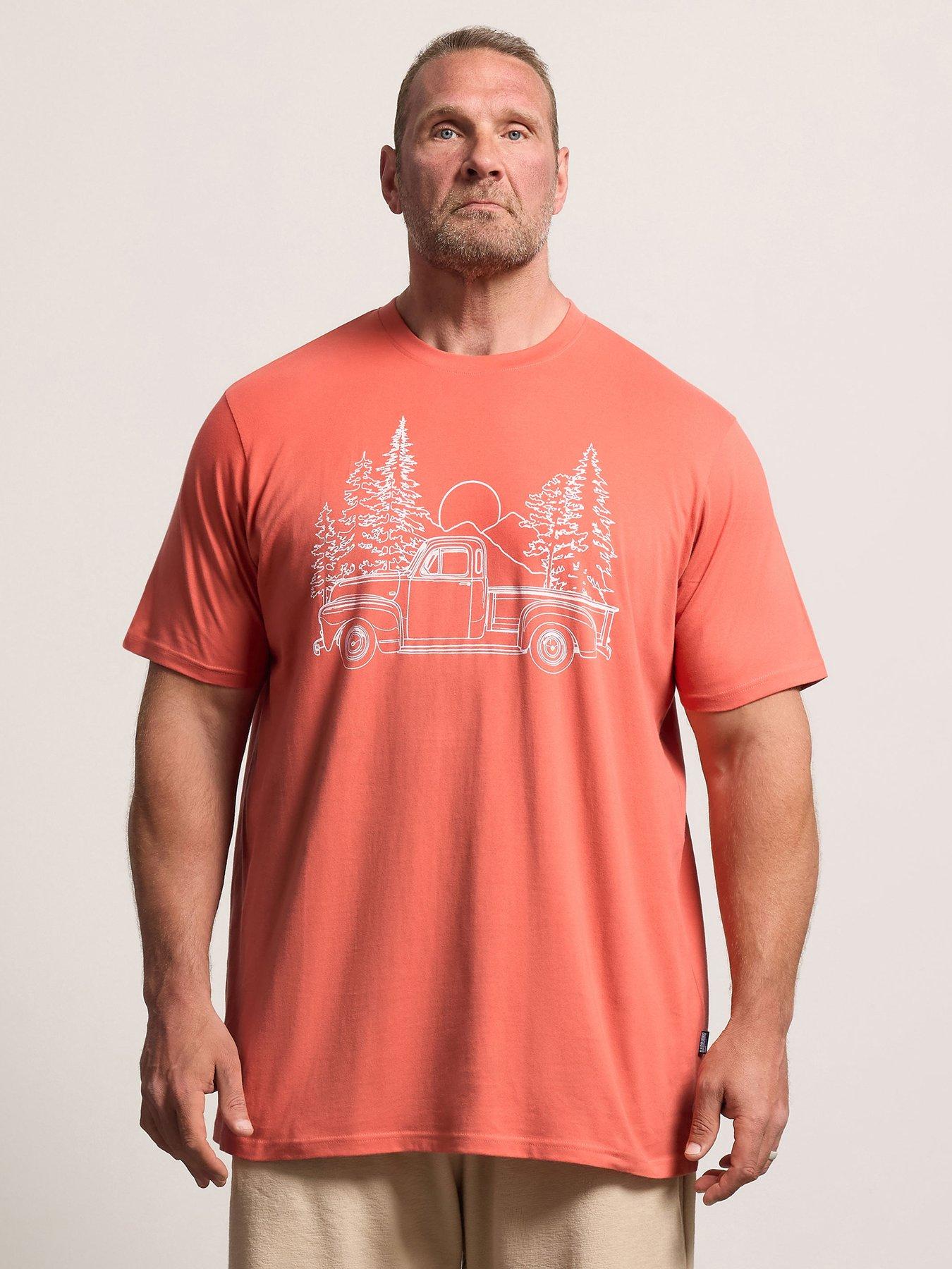 BadRhino Pick Up Truck T-Shirt Extra Long - Orange