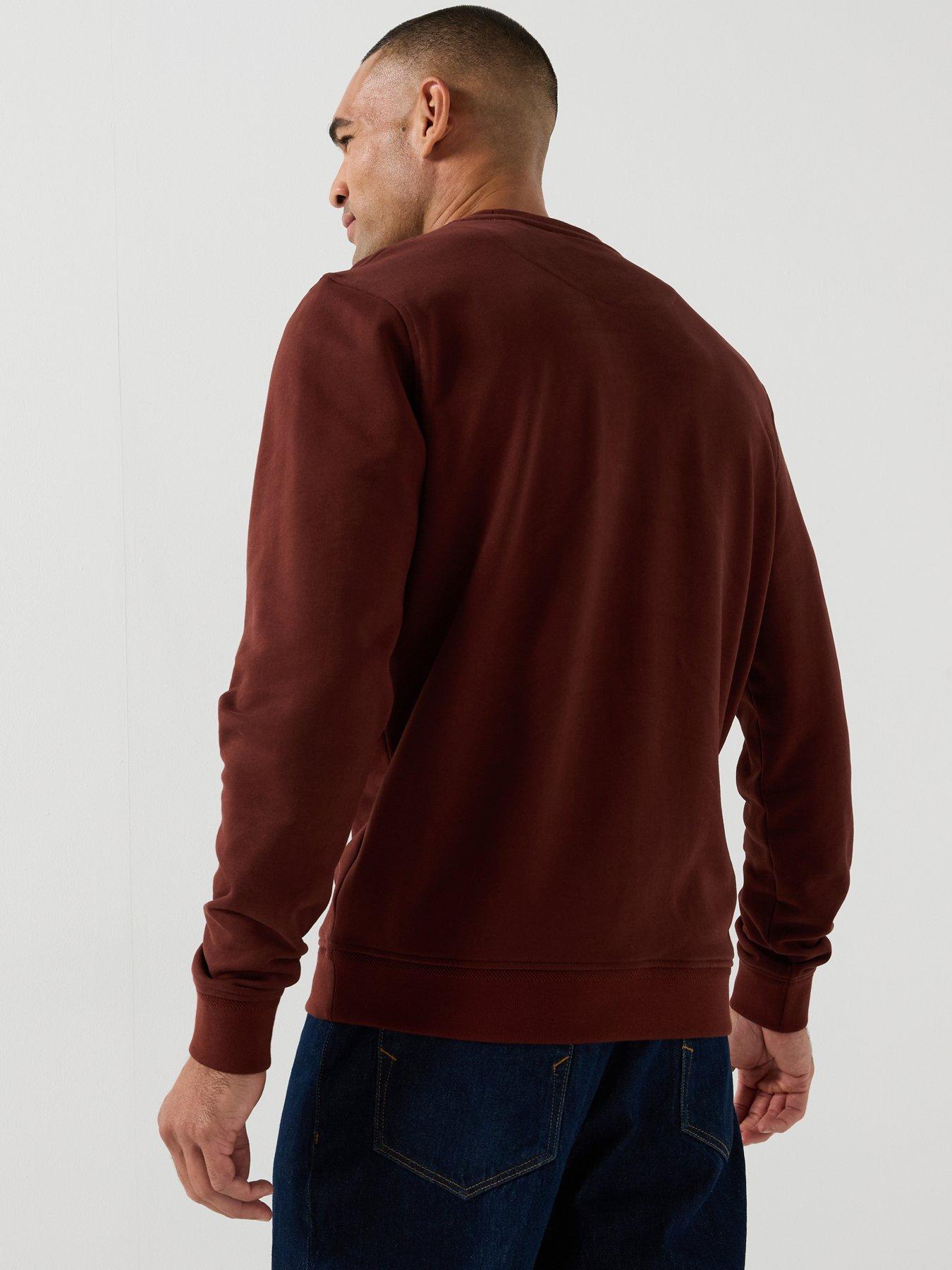 Image 2 of 5 of Belstaff Logo Patch Regular Fit Crew Sweatshirt - Dark Red