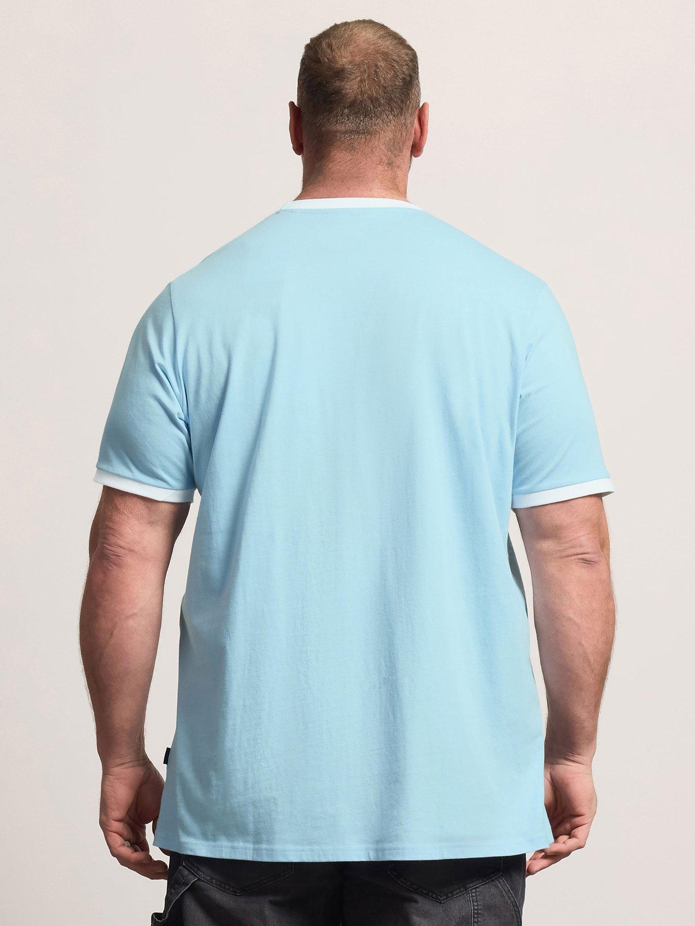 Image 2 of 4 of BadRhino Ringer T-Shirt Extra Long - Blue
