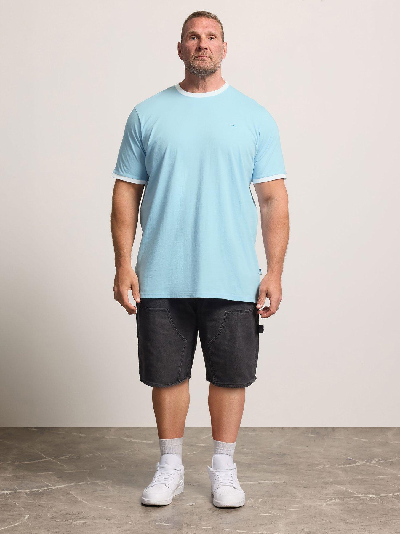 Image 3 of 4 of BadRhino Ringer T-Shirt Extra Long - Blue