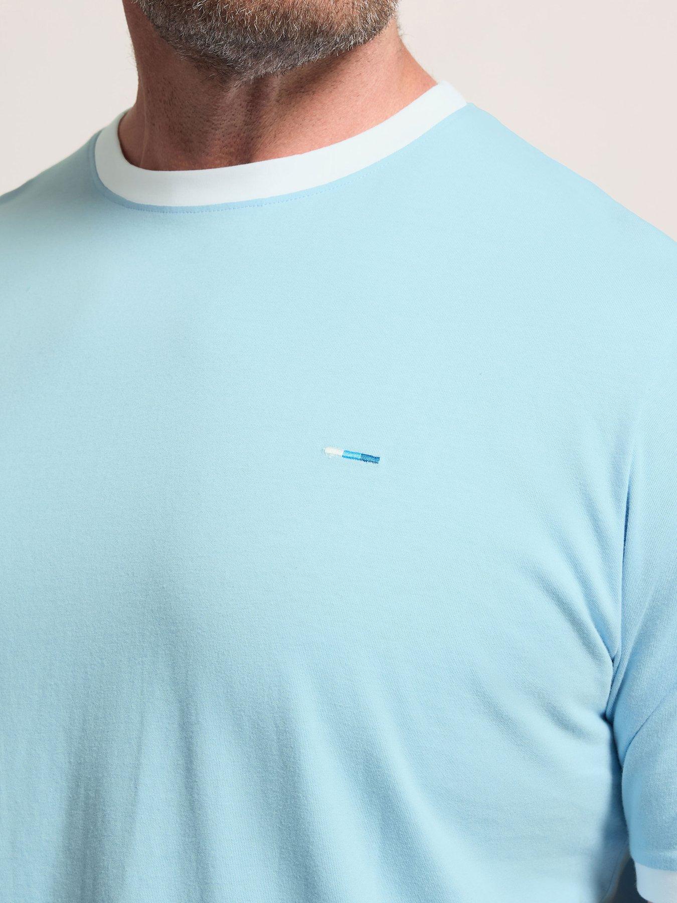 Image 4 of 4 of BadRhino Ringer T-Shirt Extra Long - Blue