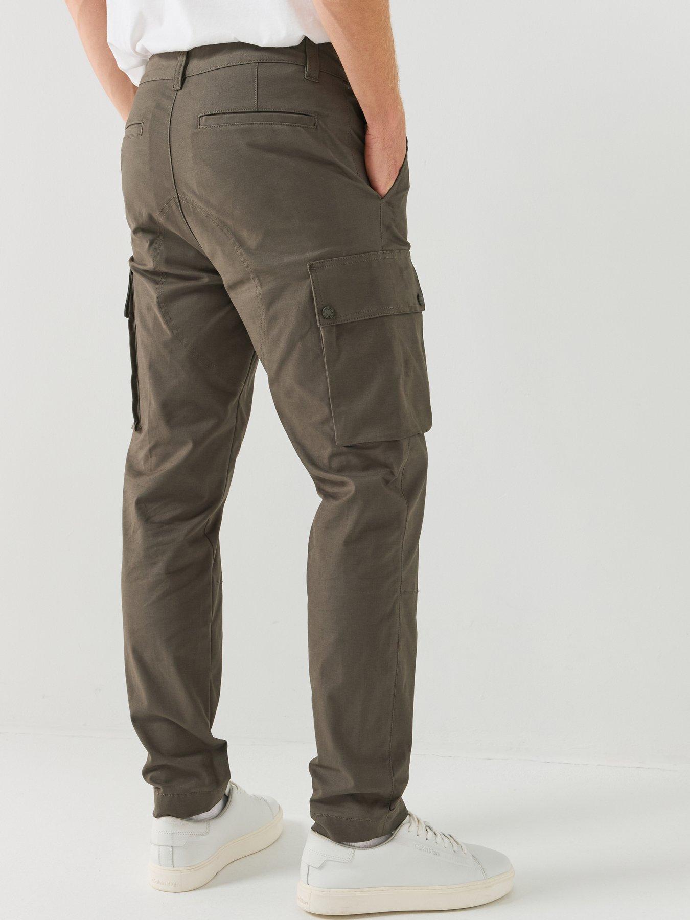 Image 2 of 6 of Belstaff Mens Route Stretch Cotton Cargo Trousers - Dark Khaki